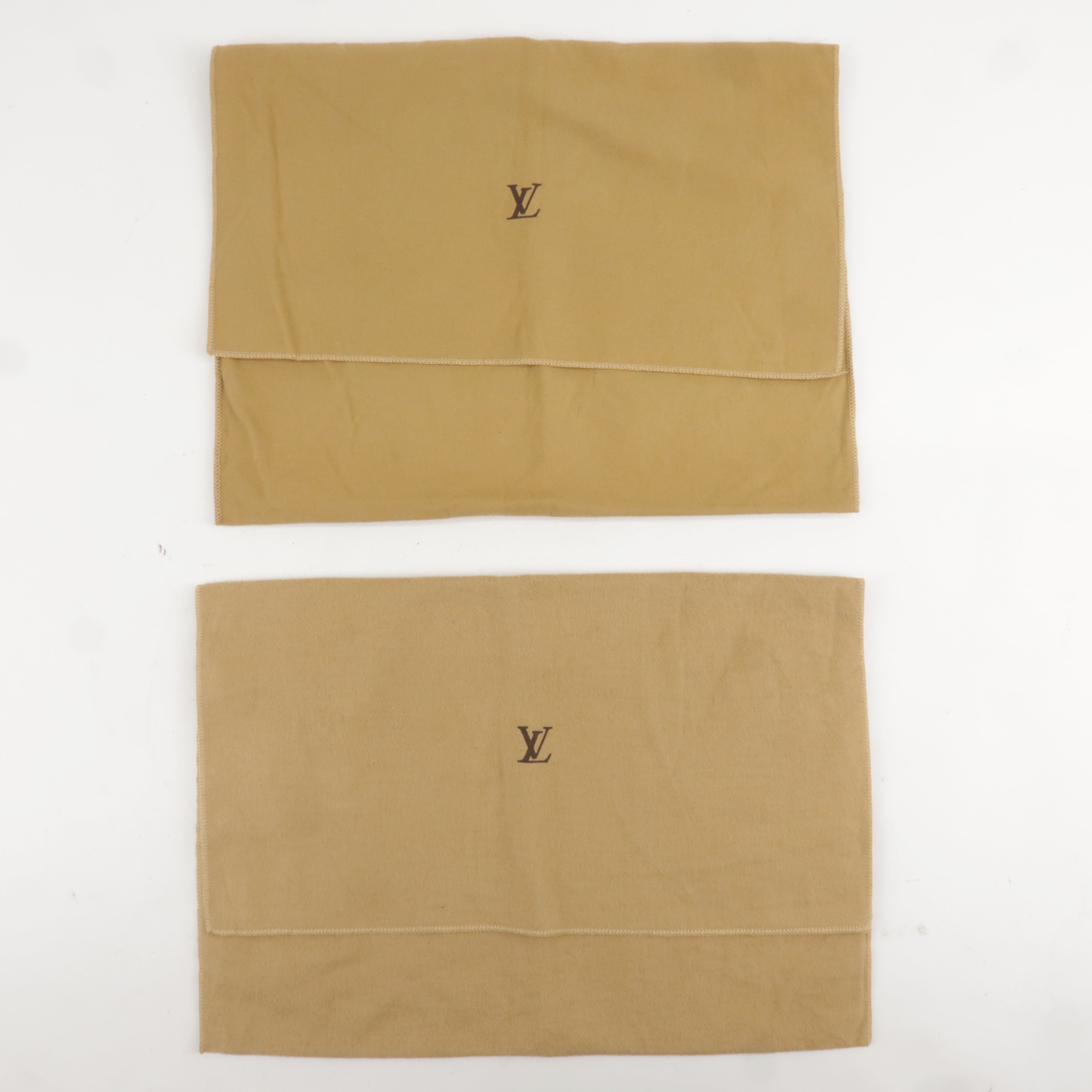 Louis Vuitton Set of 10 Dust Bag Flap Style Beige Brown