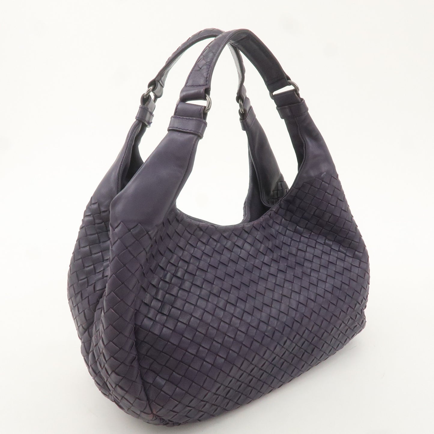 BOTTEGA VENETA Intrecciato Leather Shoulder Bag Purple 125787