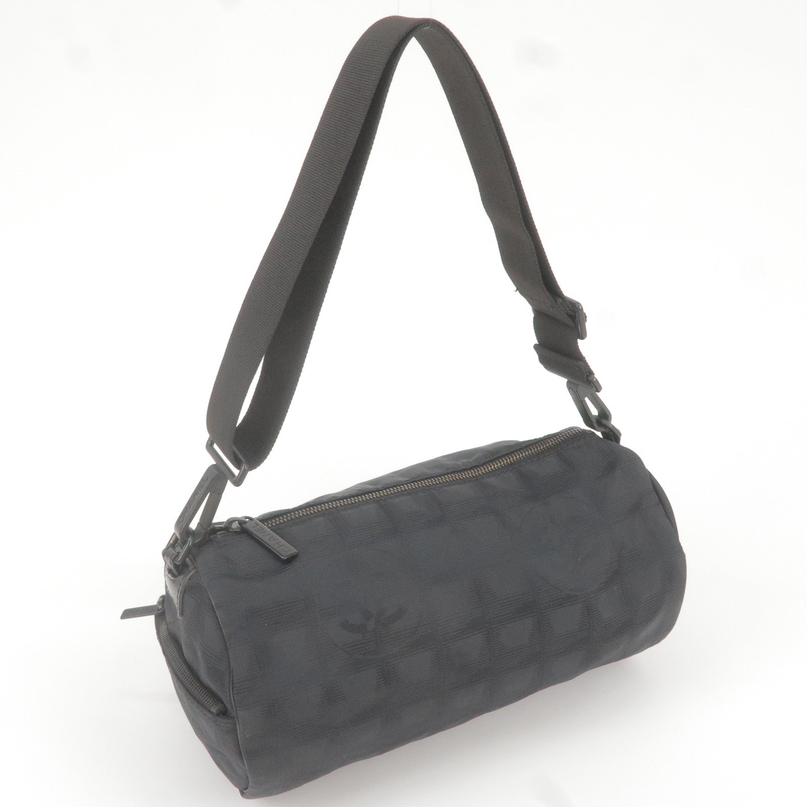CHANEL-Travel-Line-Nylon-Jacquard-Mini-Roll-Shoulder-Bag-Black –  dct-ep_vintage luxury Store