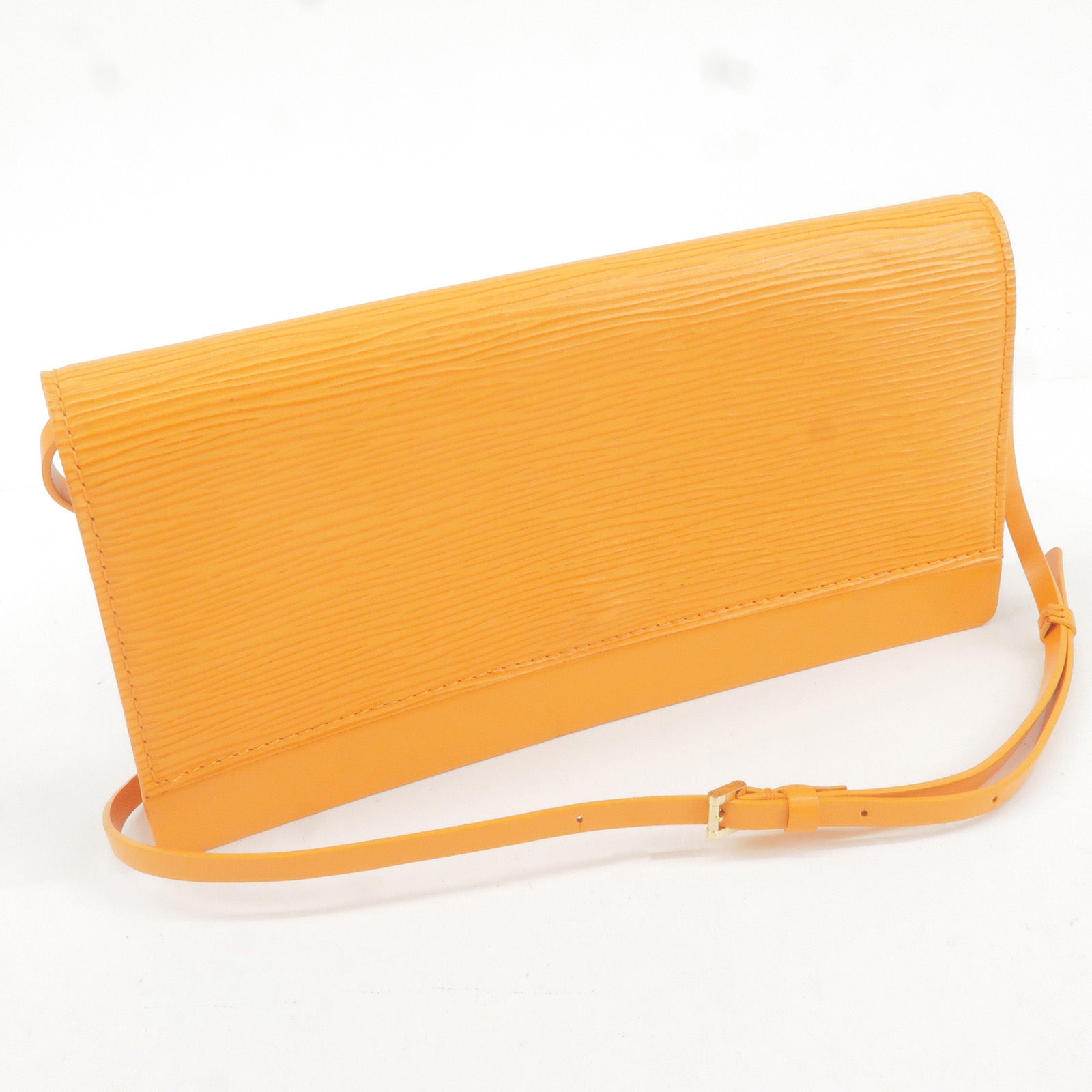 Louis Vuitton Cosmetic Pouch Orange Patent Leather Clutch Bag (Pre-Owned)