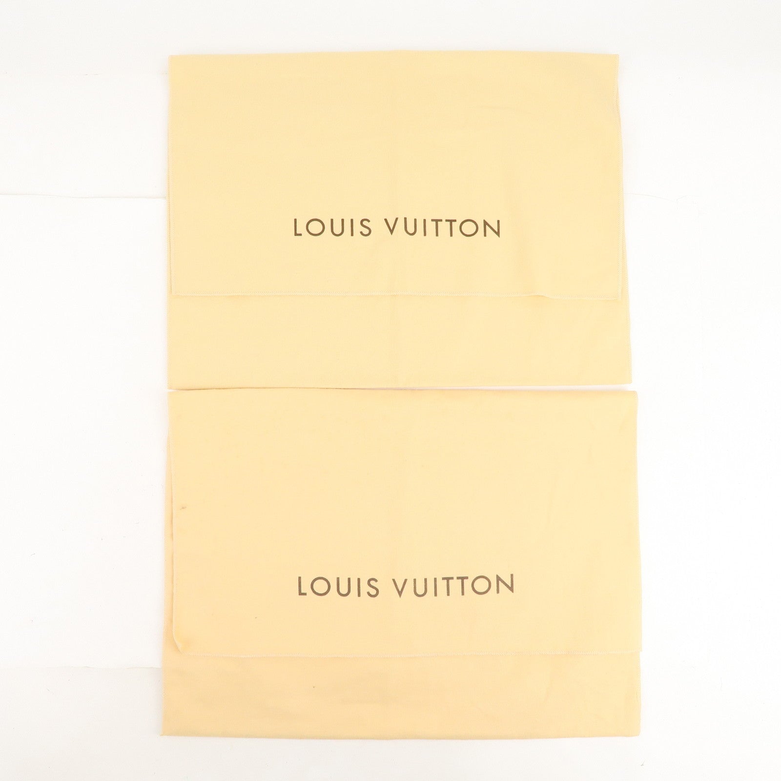 Louis Vuitton Set of 10 Dust Bag Flap Style Beige