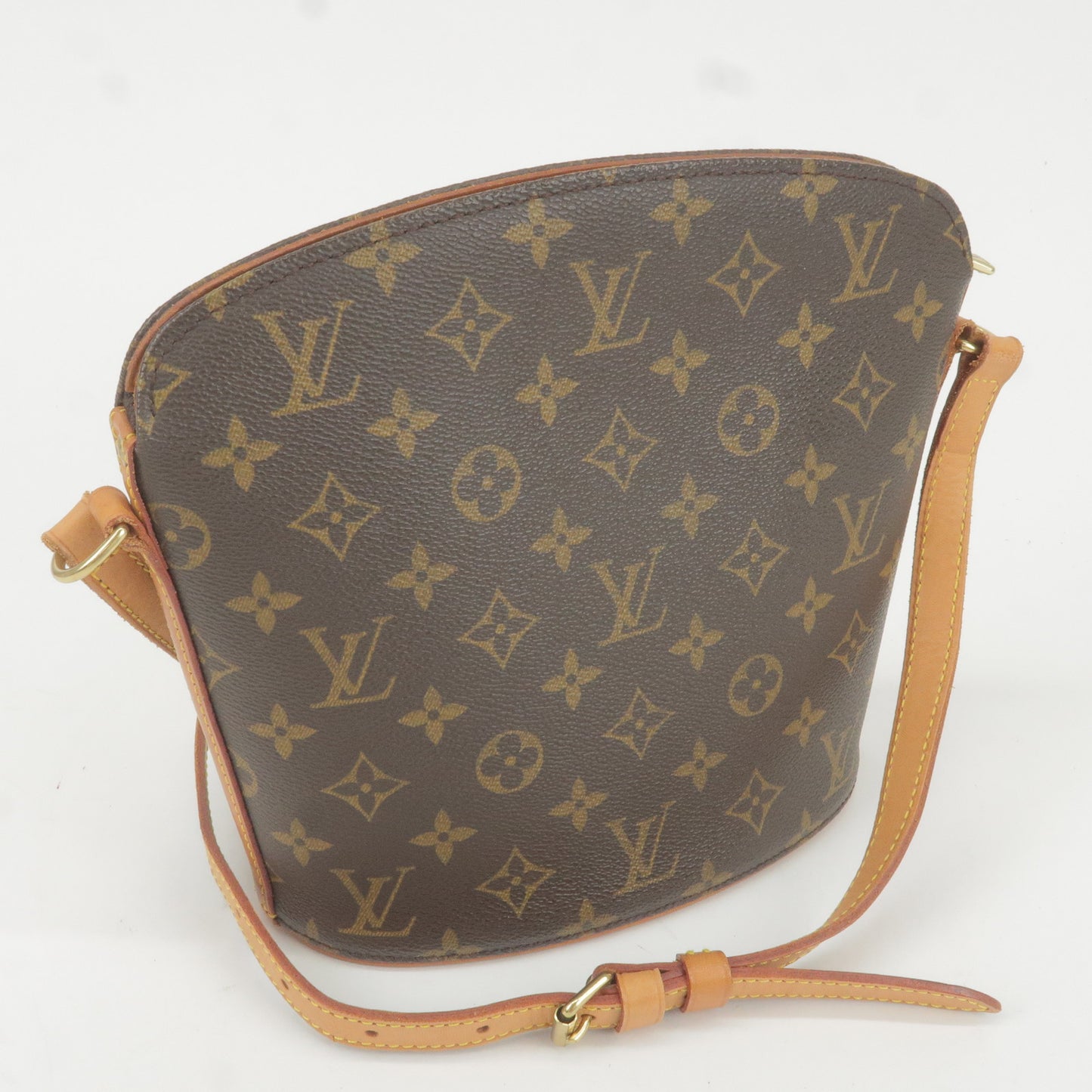 Louis Vuitton Brown Monogram canvas Drouot Shoulder Bag Louis Vuitton
