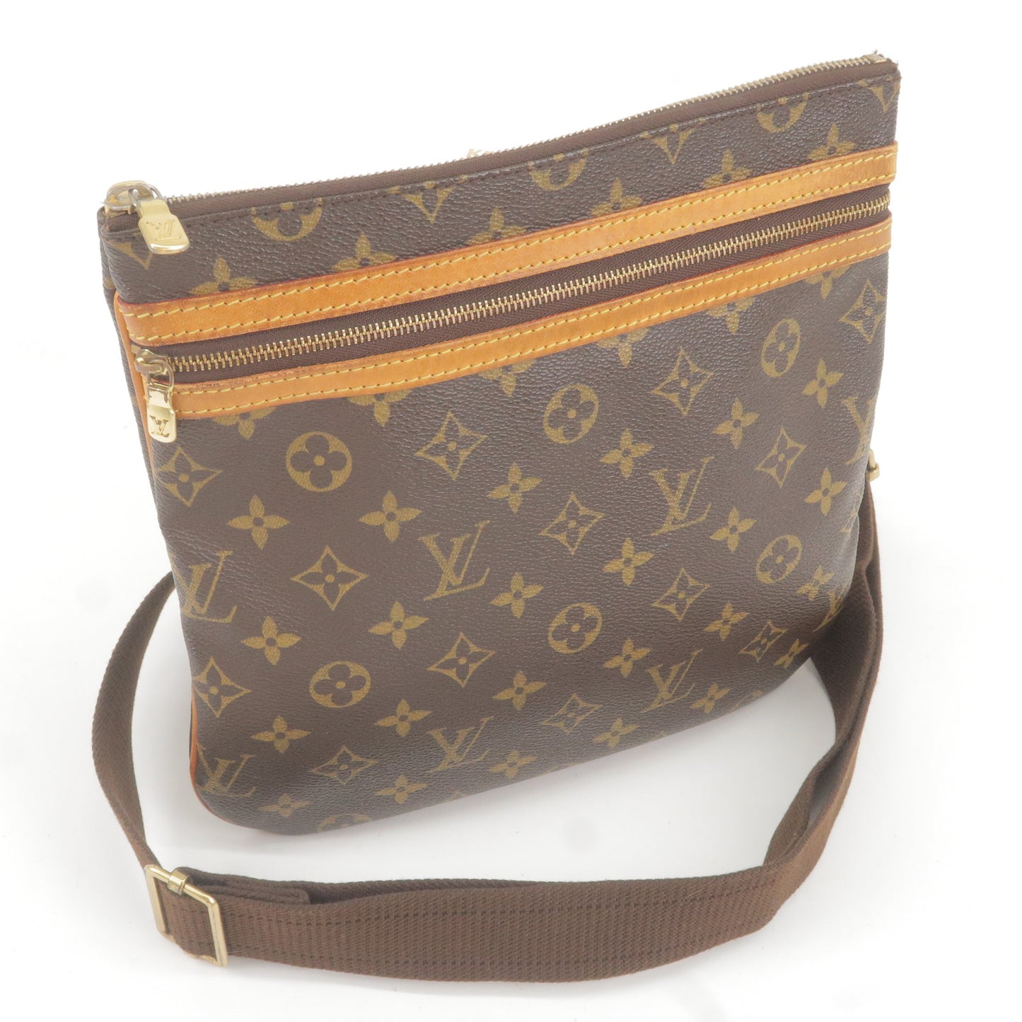 Authentic Louis Vuitton Monogram Pochette Bosphore Shoulder Bag M40044 Used  F/S