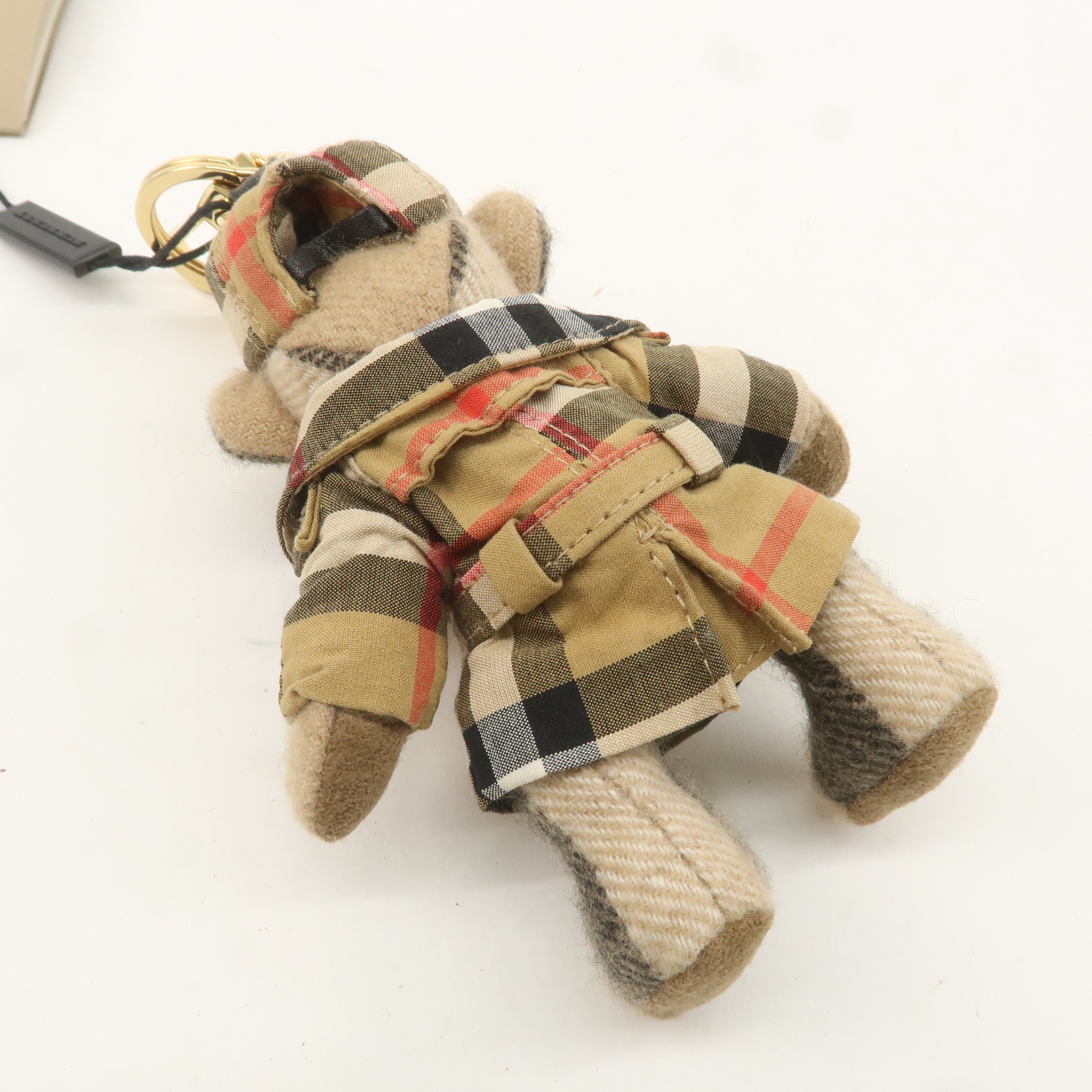 BURBERRY Thomas Bear bag Charm Key Chain Cashmere Beige Brown