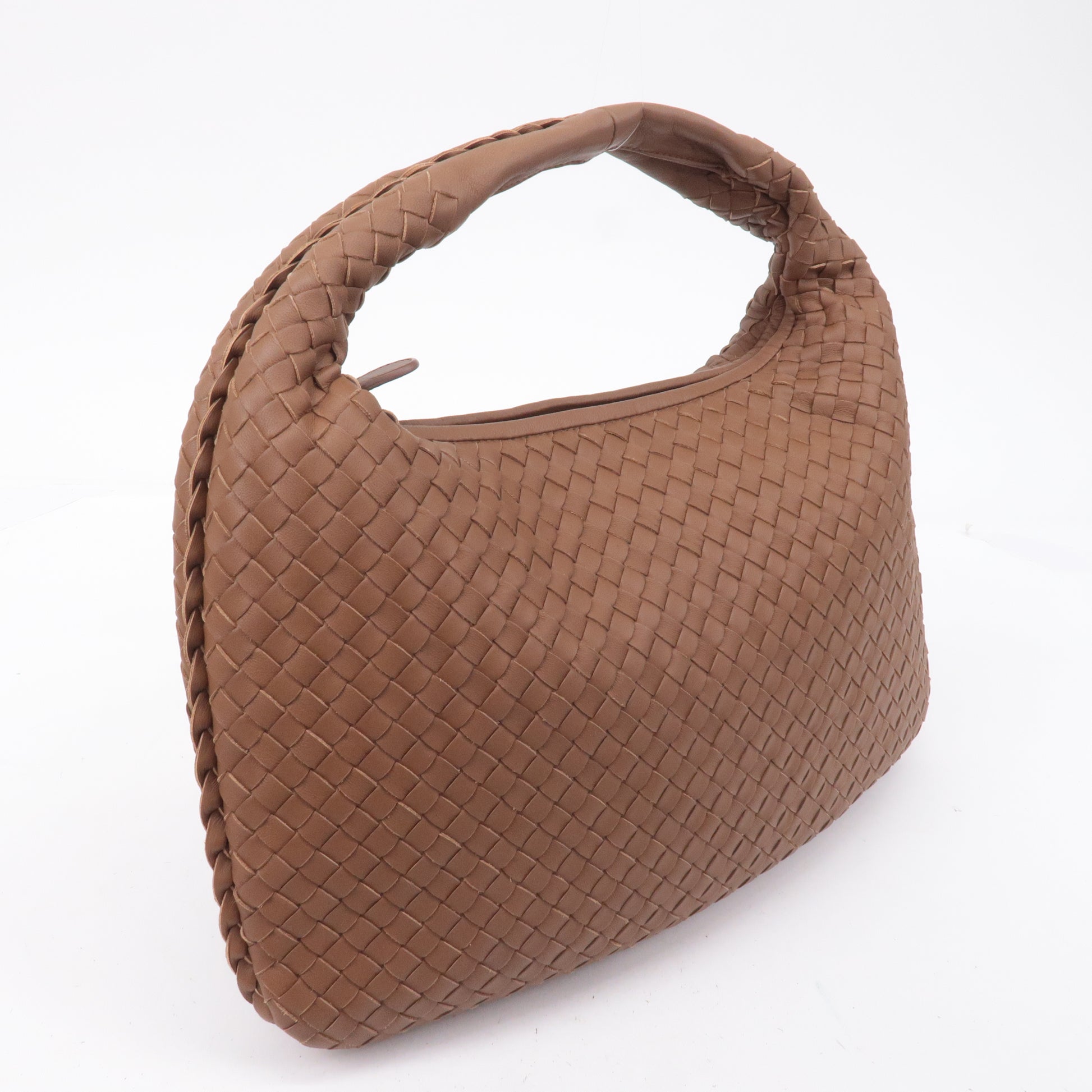 BOTTEGA-VENETA-Intrecciato-Hobo-Leather-Shoulder-Bag-Pink-1156548
