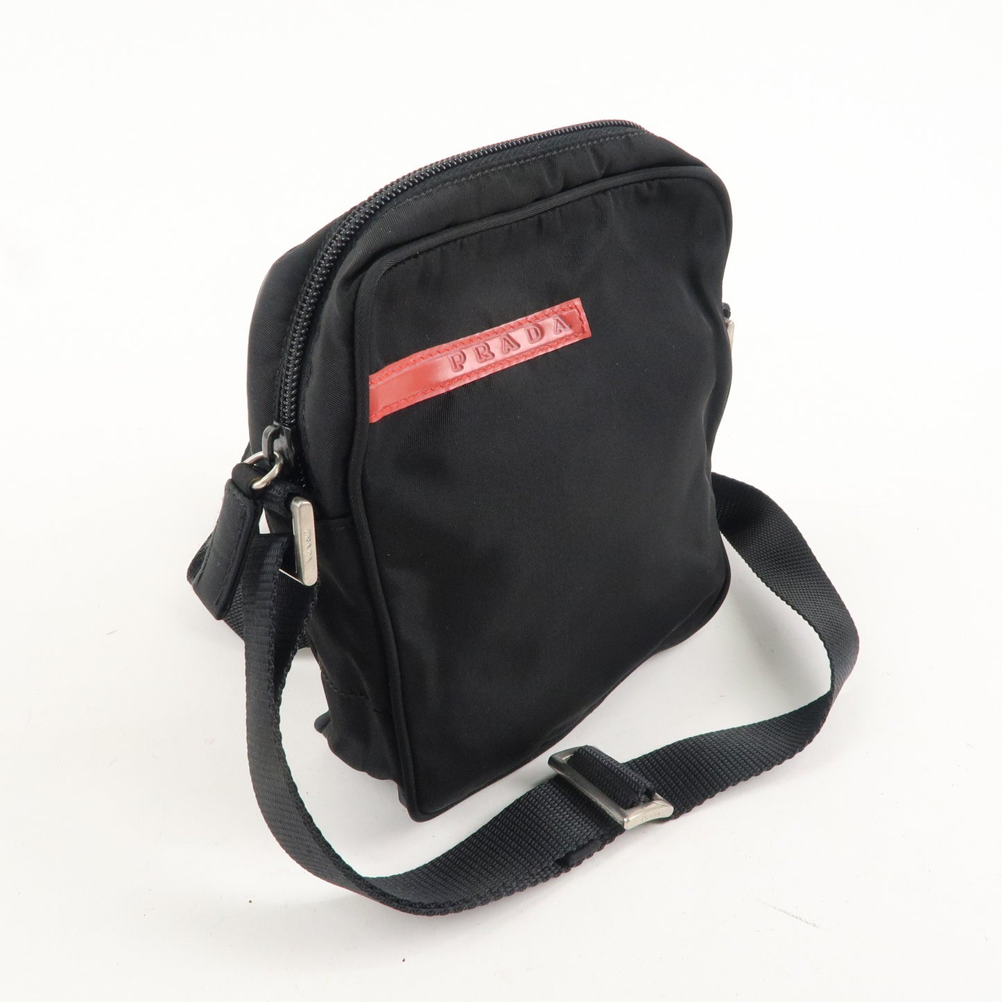 PRADA Sports Nylon Small Shoulder Bag Crossbody Bag Black B8675