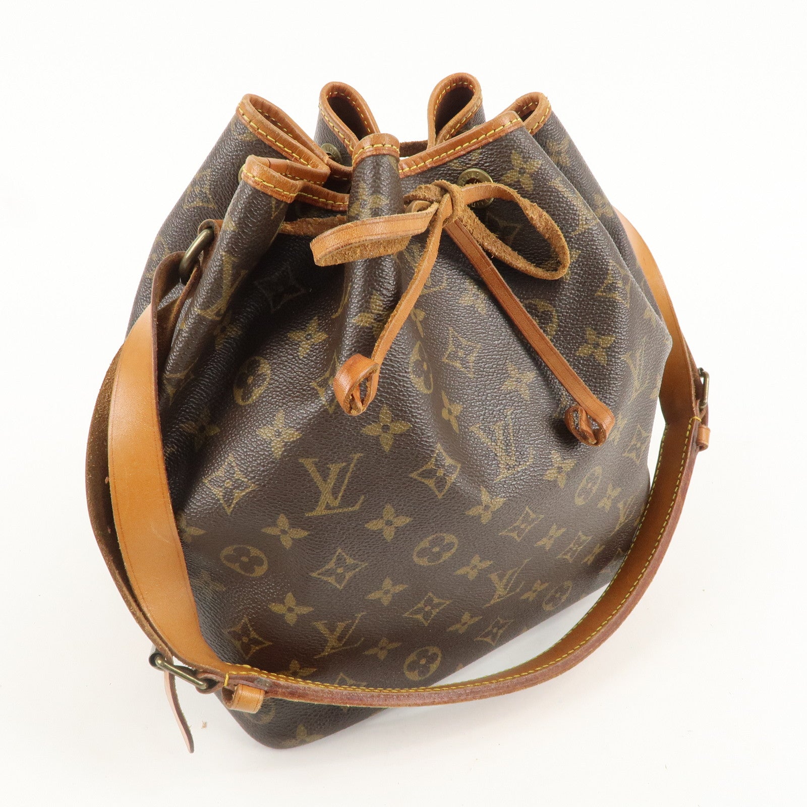 Louis Vuitton Monogram Petit Noe Shoulder Bag Brown M42226