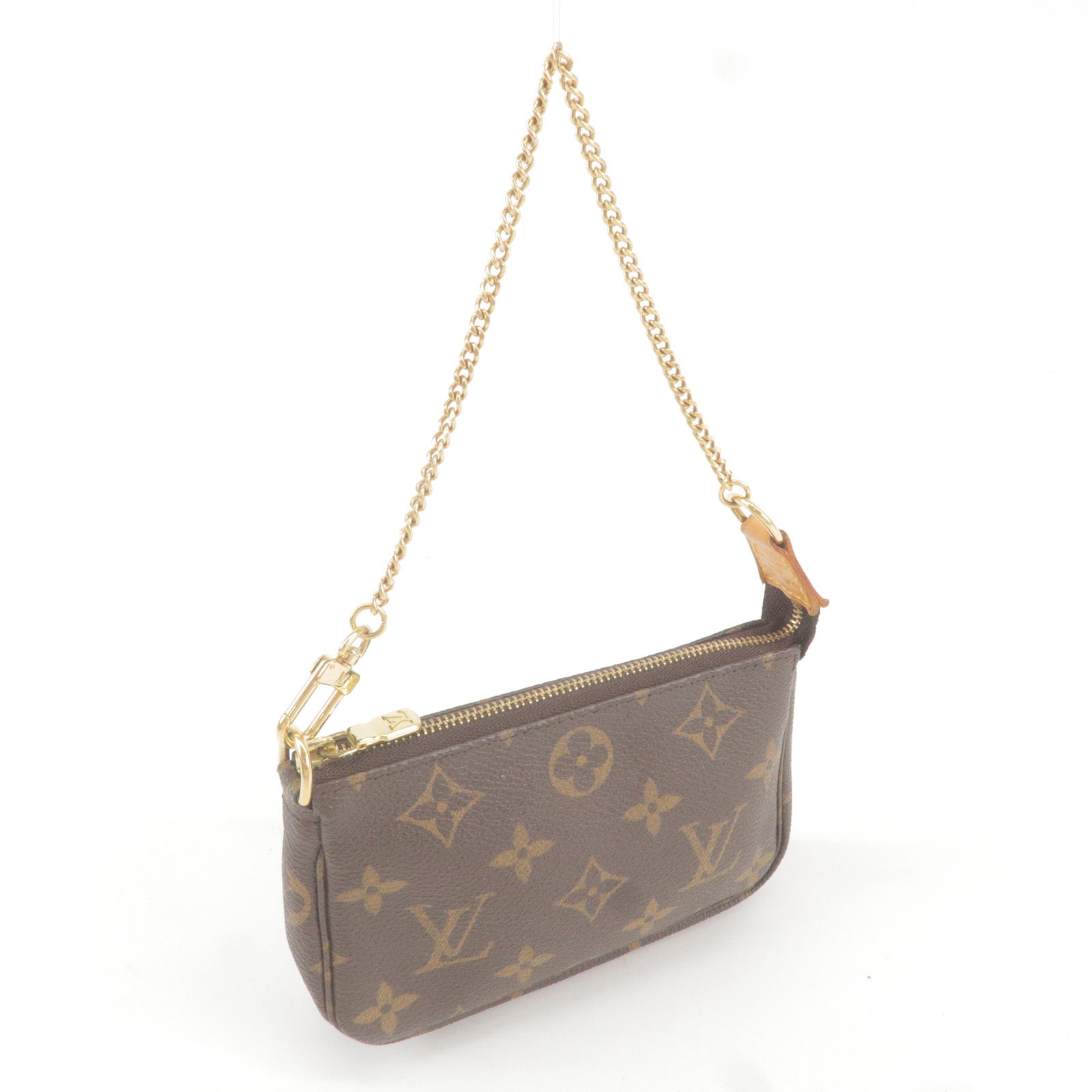 Louis Vuitton, Bags, Small Louis Vuitton Pochette Accessoires With Gold  Chain
