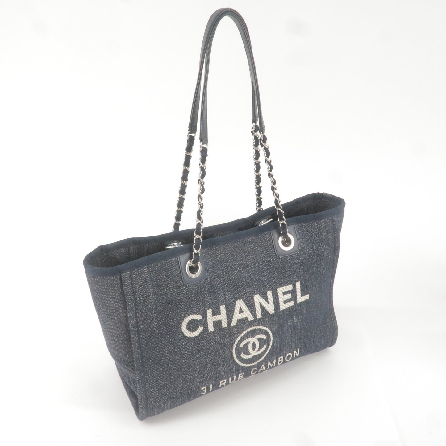 CHANEL-Deauville-MM-Denim-Leather-Chain-Tote-Bag-Navy-A67001