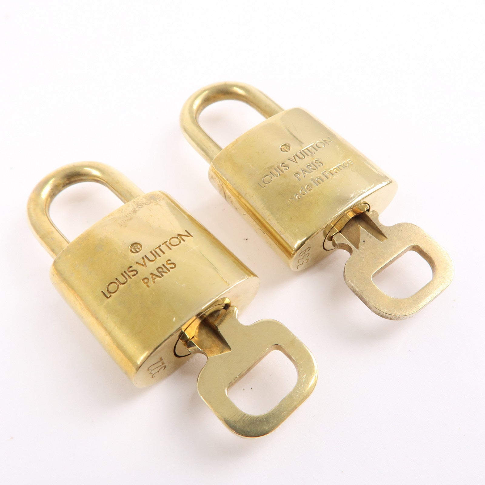 Buy Authentic Louis Vuitton Gold Brass Lock and Key Set 339 Online