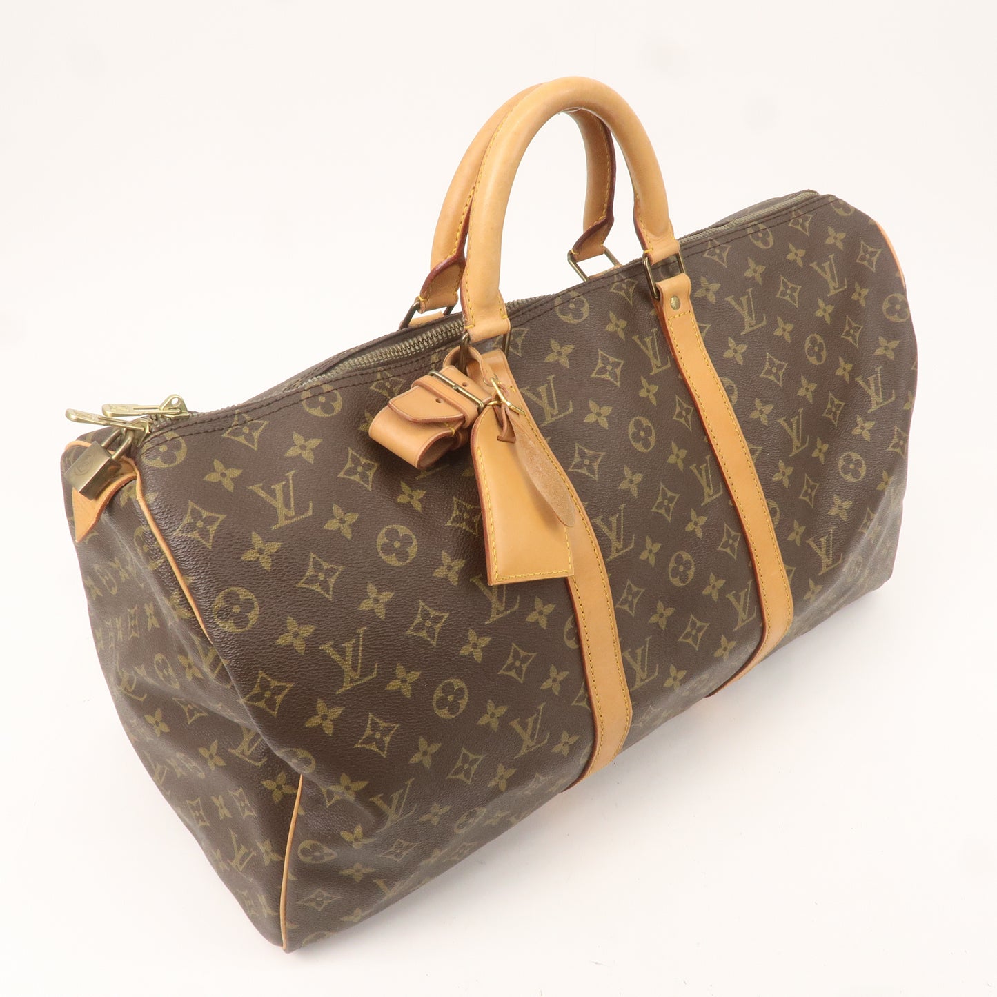 Louis Vuitton Monogram Keep All 50 Boston Bag Brown M41426