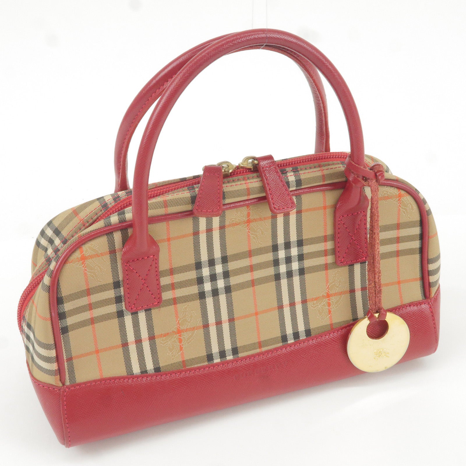🎁🌟 Burberry Blue Label Nova Plaid Design Red Tote Bag Purse Handbag  Satchel 🎁 | eBay