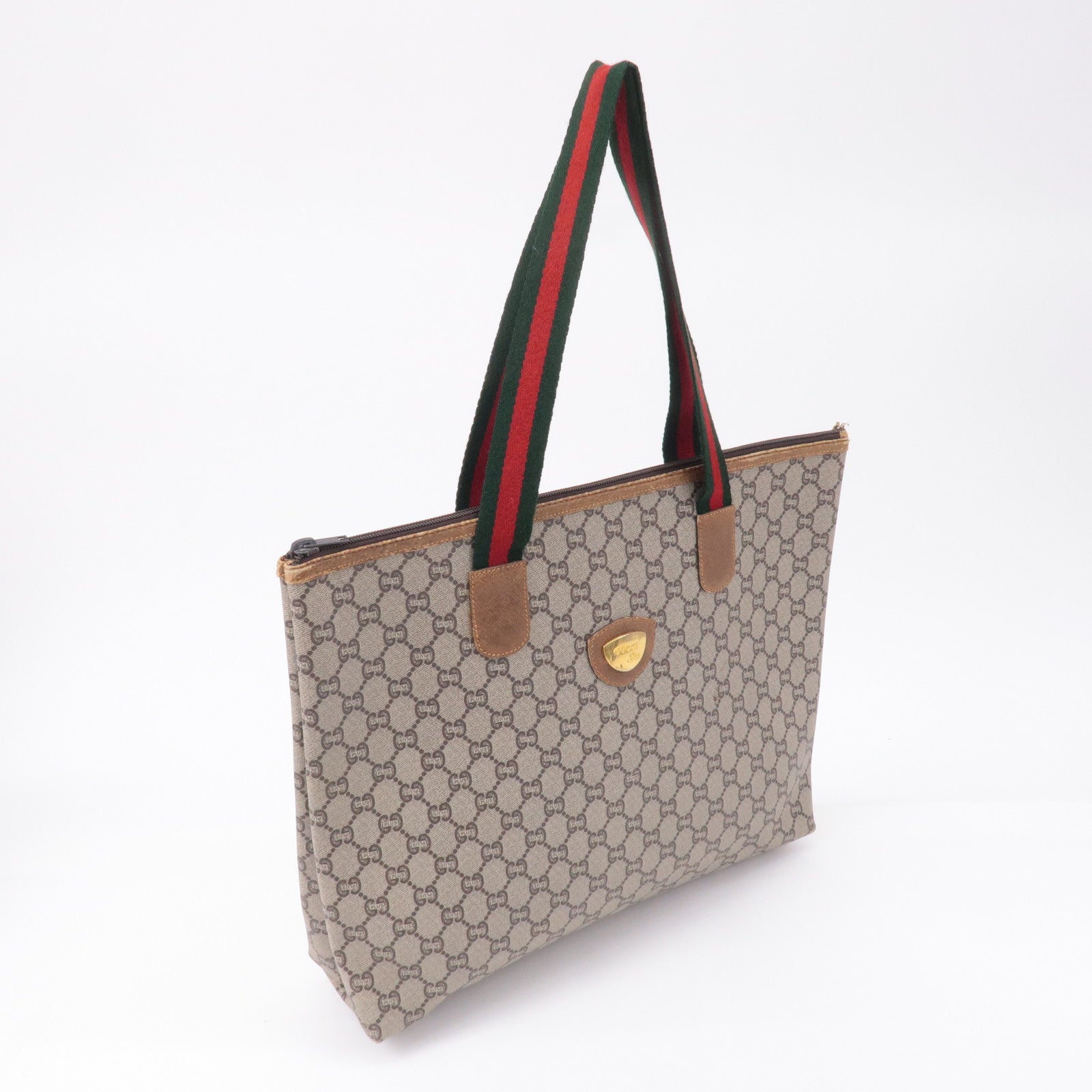 Beige - Old - GUCCI - Sherry - Bag - Plus - Leather - GUCCI - Tote