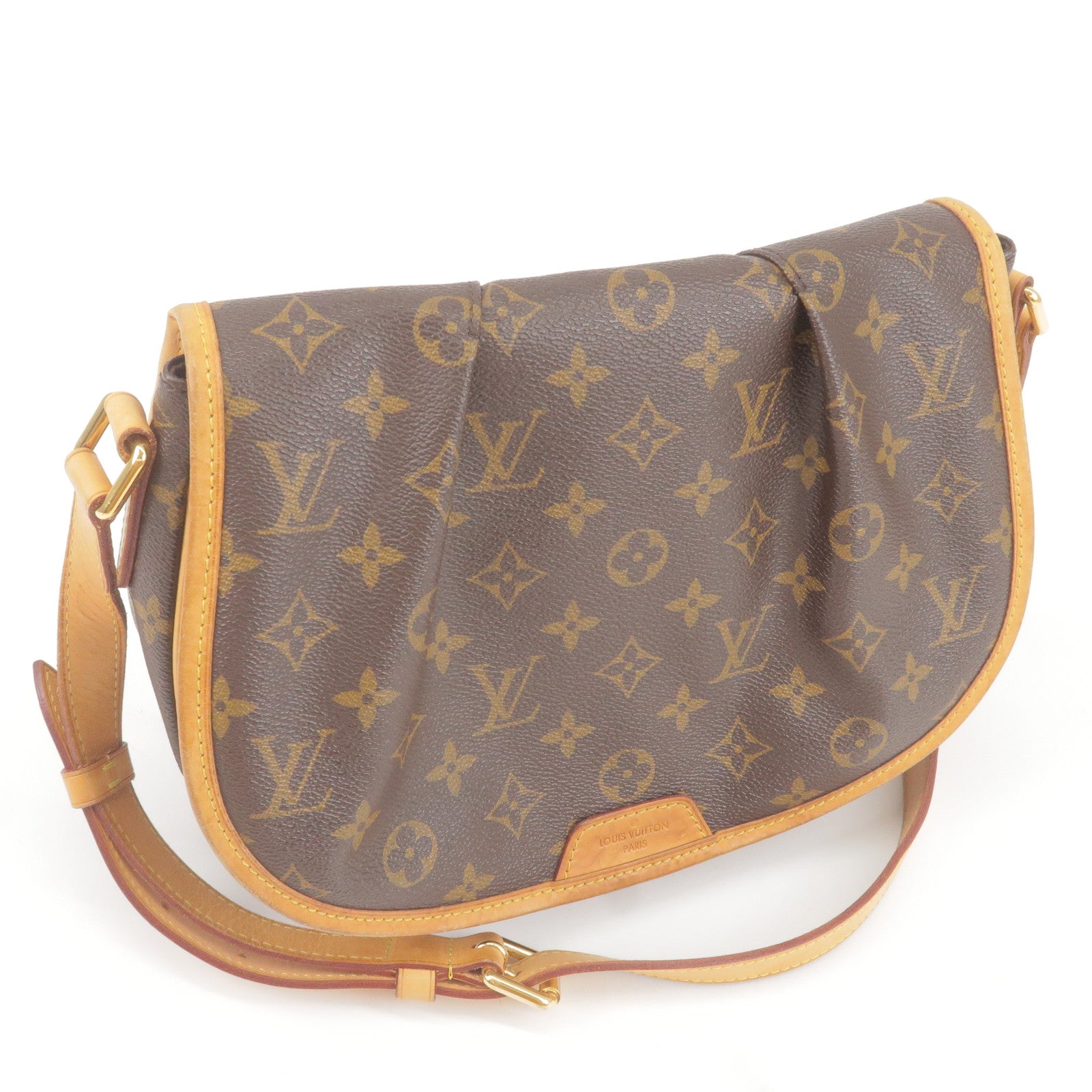 Authentic Louis Vuitton Monogram Menilmontant PM Crossbody Handbag M40474