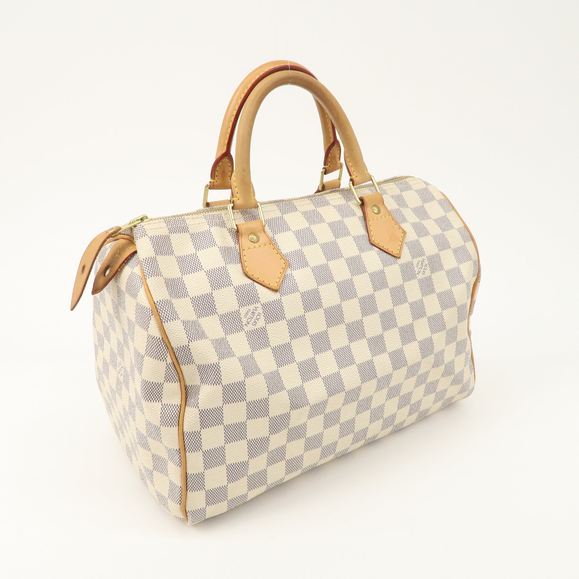 Authentic LOUIS VUITTON Speedy 30 Damier Azur Boston Hand Bag Purse #49899