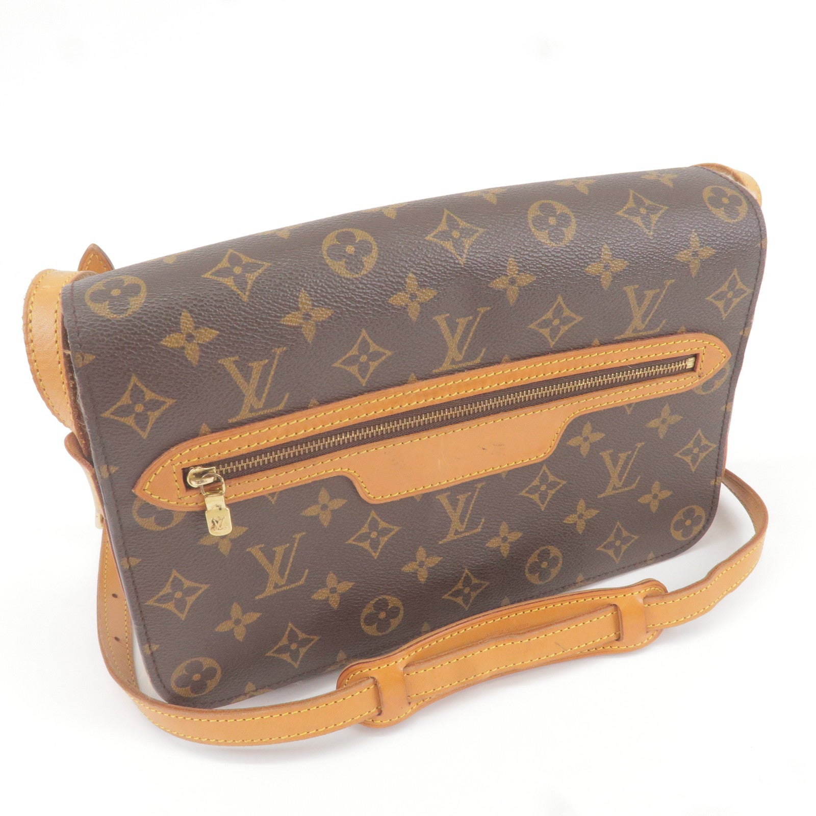 Louis Vuitton Monogram Saint Germain 28 Leather Brown Shoulder bag  Authentic