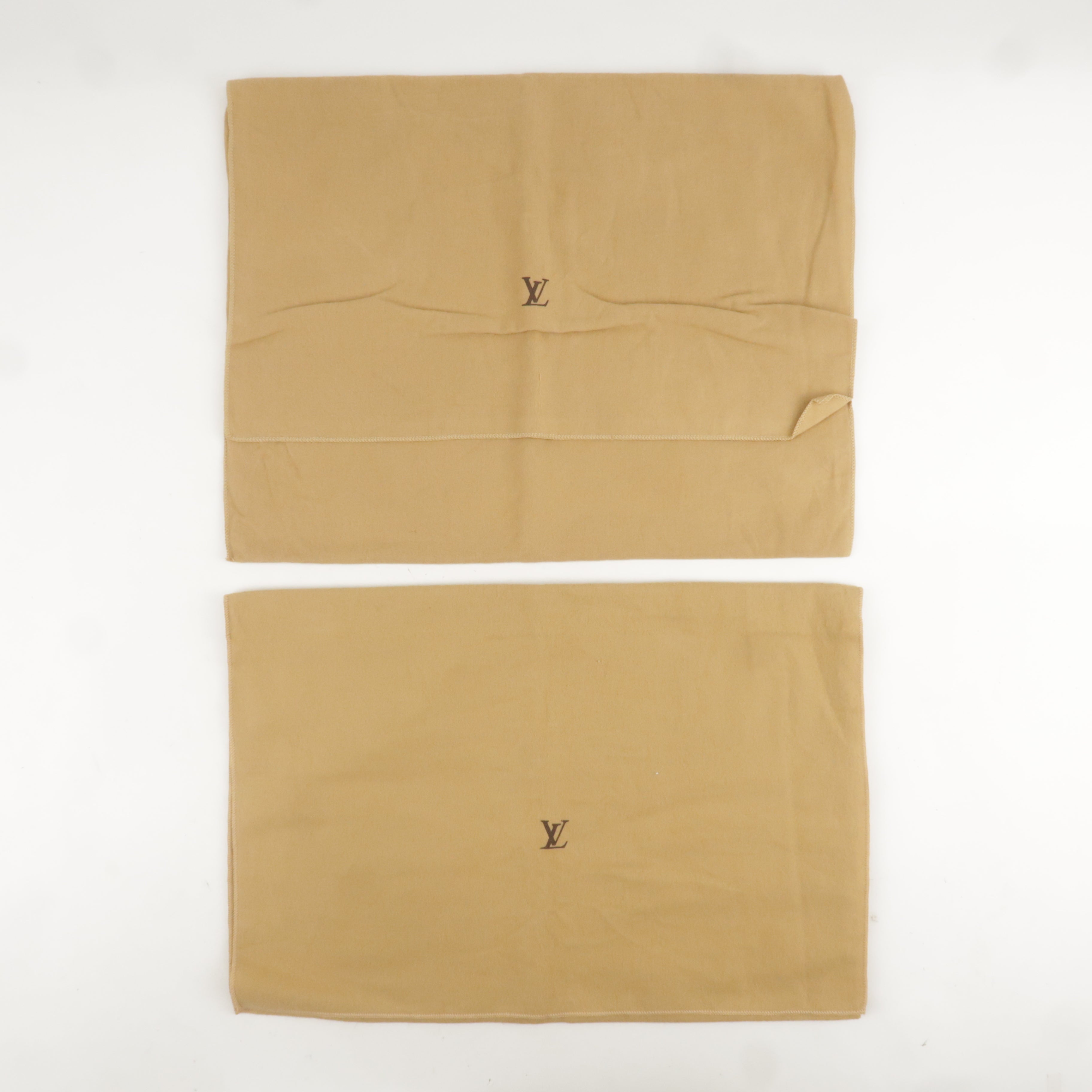 Louis Vuitton Set of 10 Dust Bag Flap Style Beige Brown