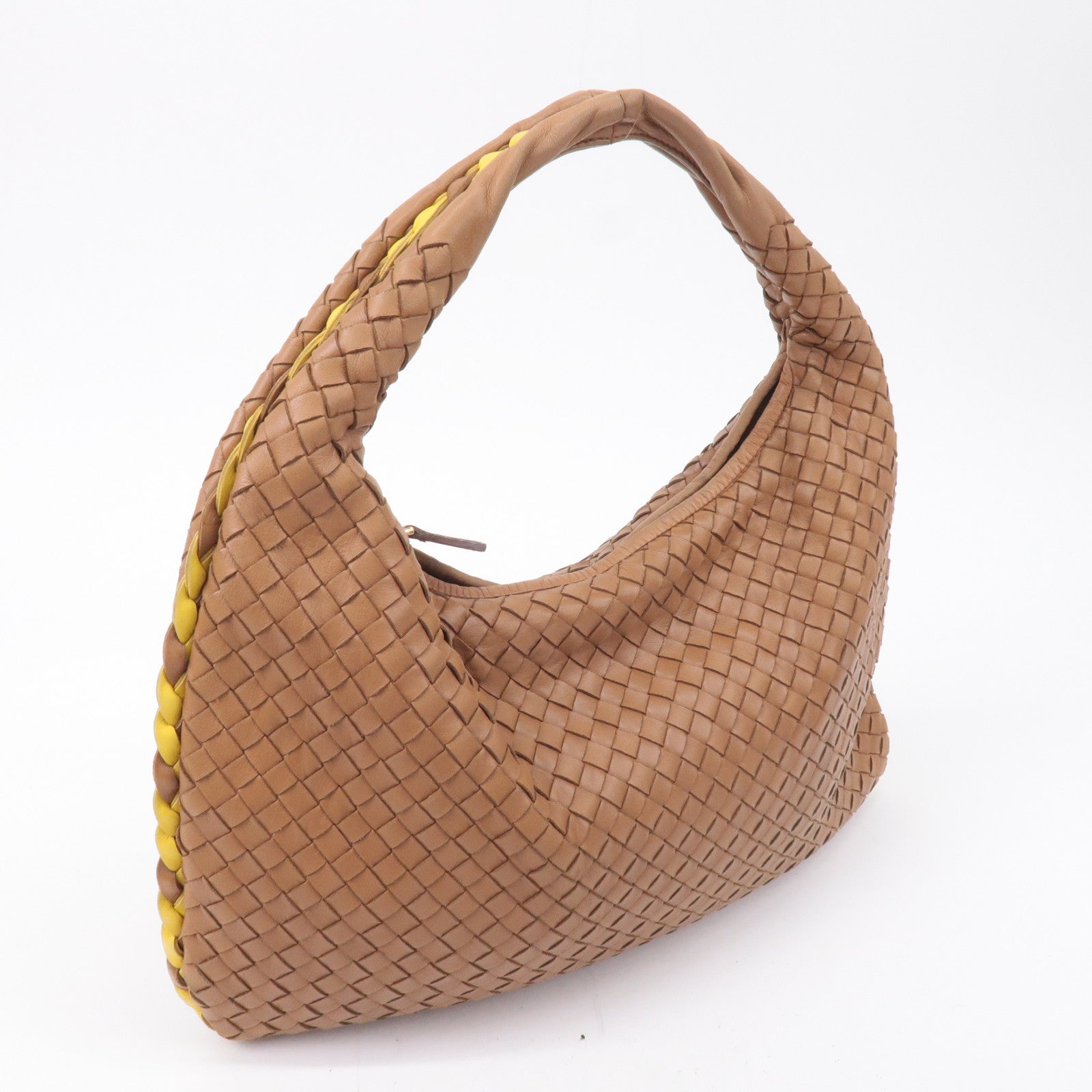 BOTTEGA-VENETA-Hobo-Intrecciato-Leather-Shoulder-Bag-Brown-115653 –  dct-ep_vintage luxury Store