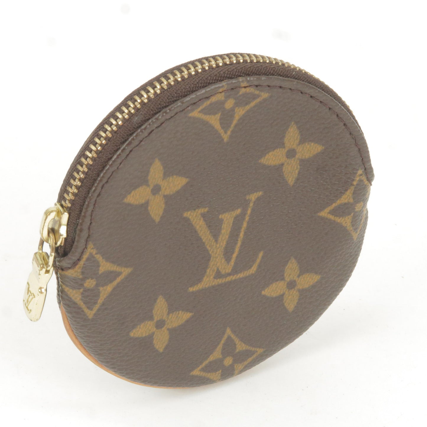 Louis Vuitton Monogram Porte Monnaie Round Coin Case M61926