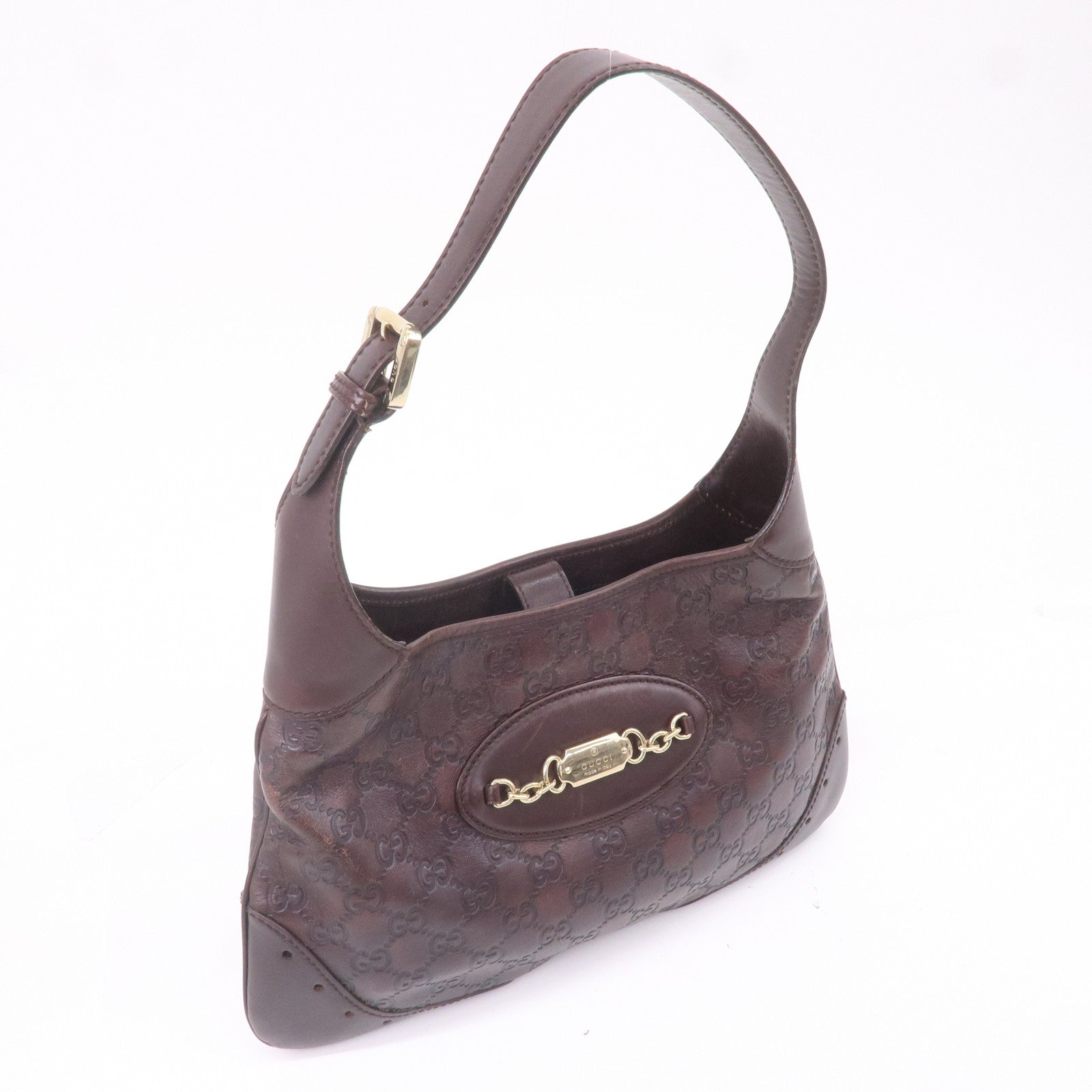 GUCCI-Guccissima-Leather-Shoulder-Bag-Dark-Brown-145778 – dct-ep_vintage  luxury Store