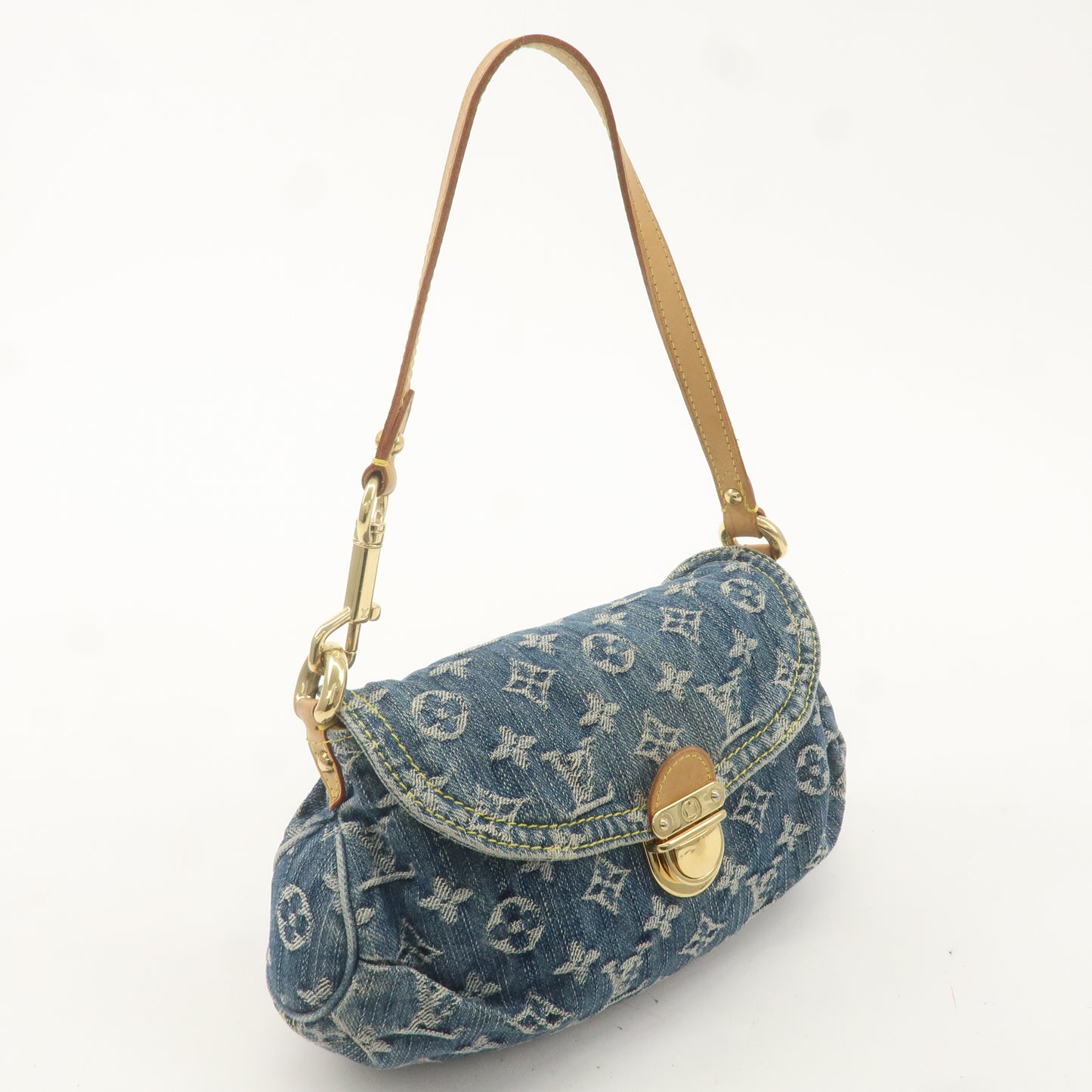 Louis Vuitton Monogram Denim Mini Pleaty Shoulder Bag M95050