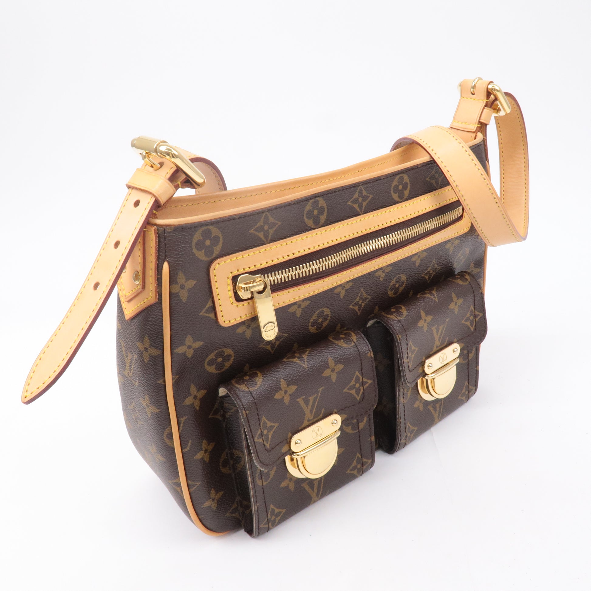  Louis Vuitton M40045 Hudson GM Monogram Shoulder Bag,  Monogram Canvas, Women's, Used, Brown/Gold Hardware : Clothing, Shoes &  Jewelry