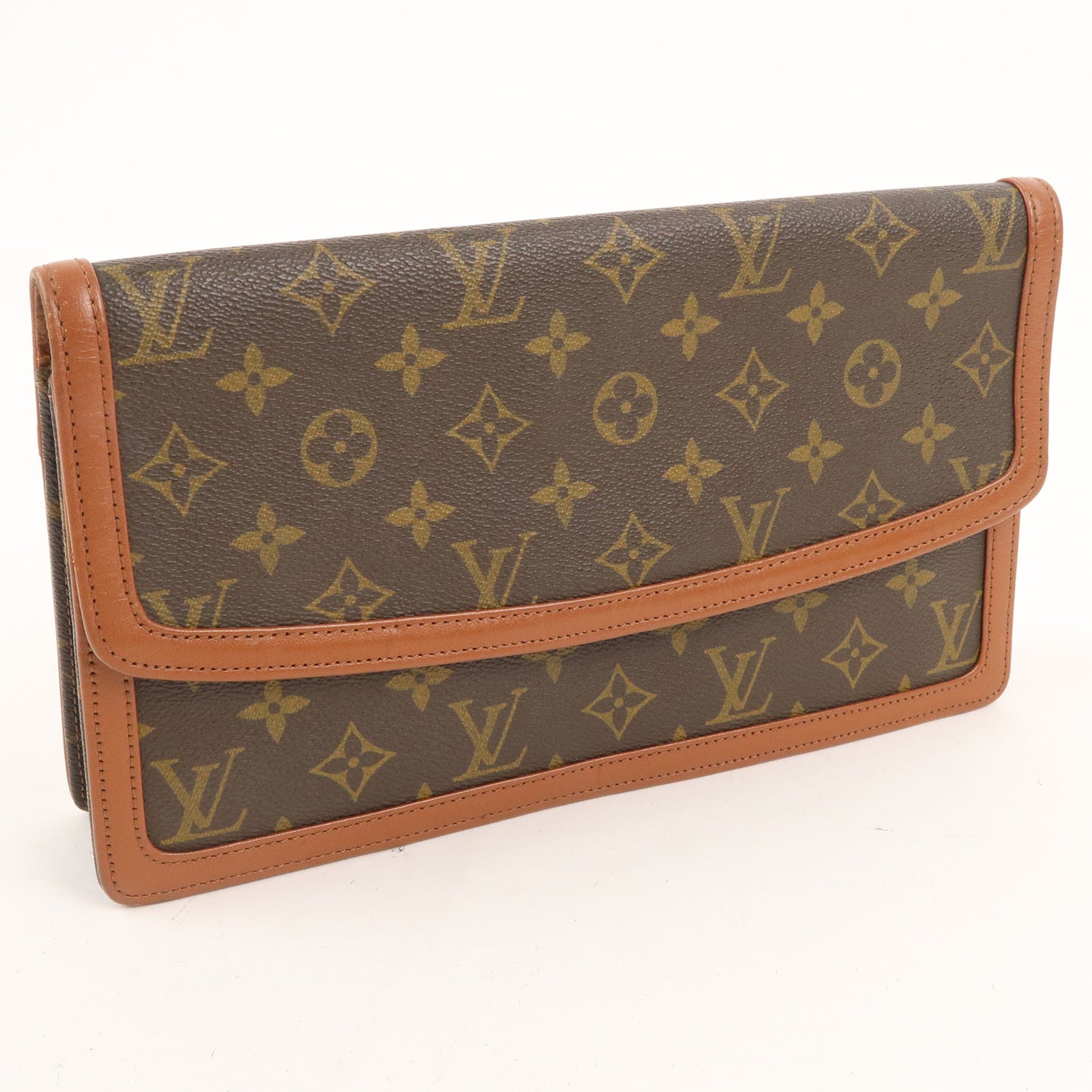 Louis Vuitton Monogram Pochette Dame GM Cluch Bag Brown M51810