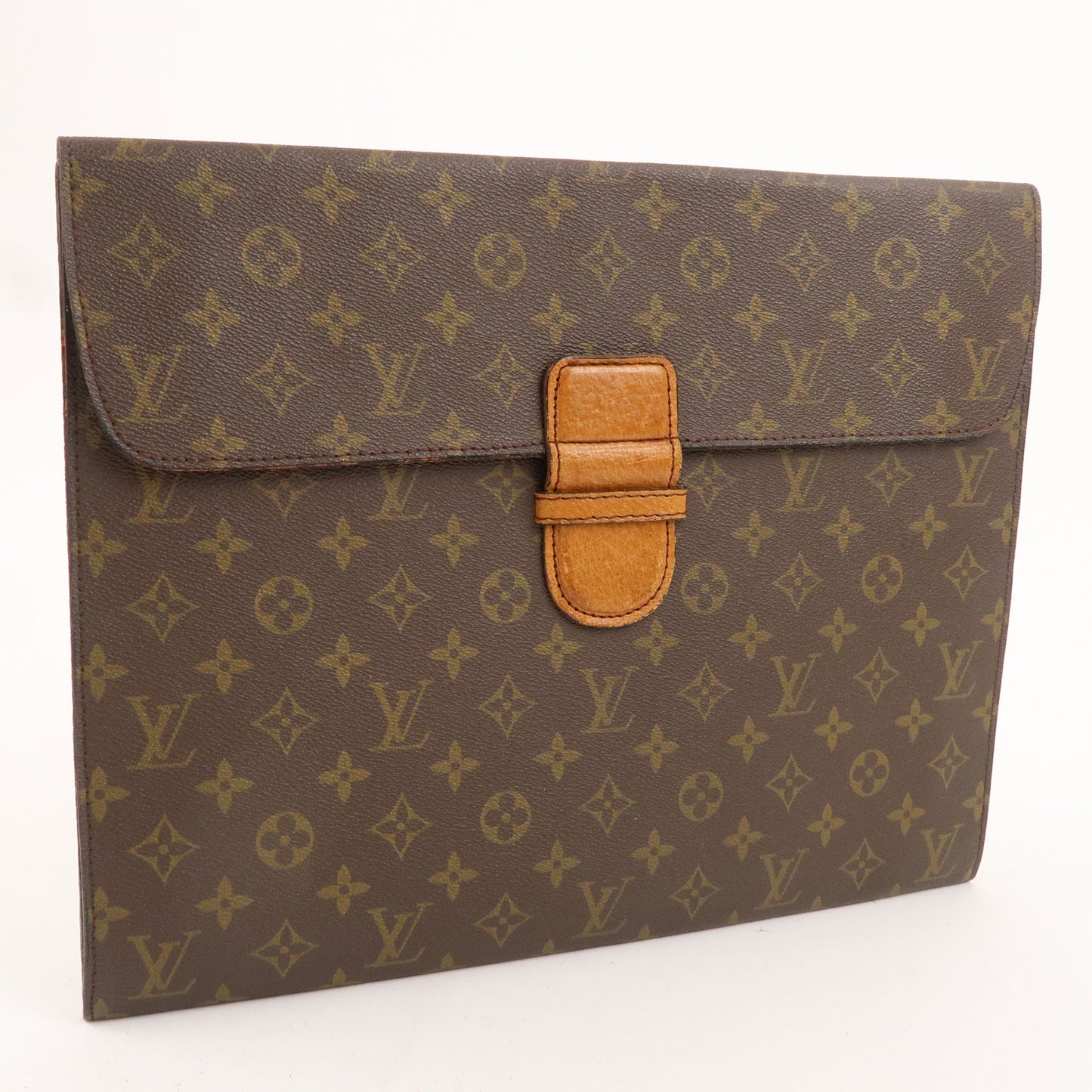 Louis Vuitton Monogram Posh Ministre Clutch Bag Brown M53445