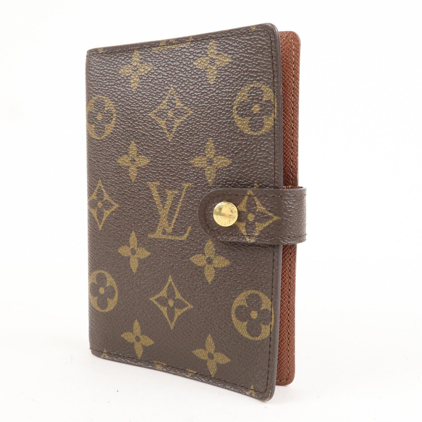 LOUIS VUITTON Agenda MM Monogram Canvas Planner Cover Brown