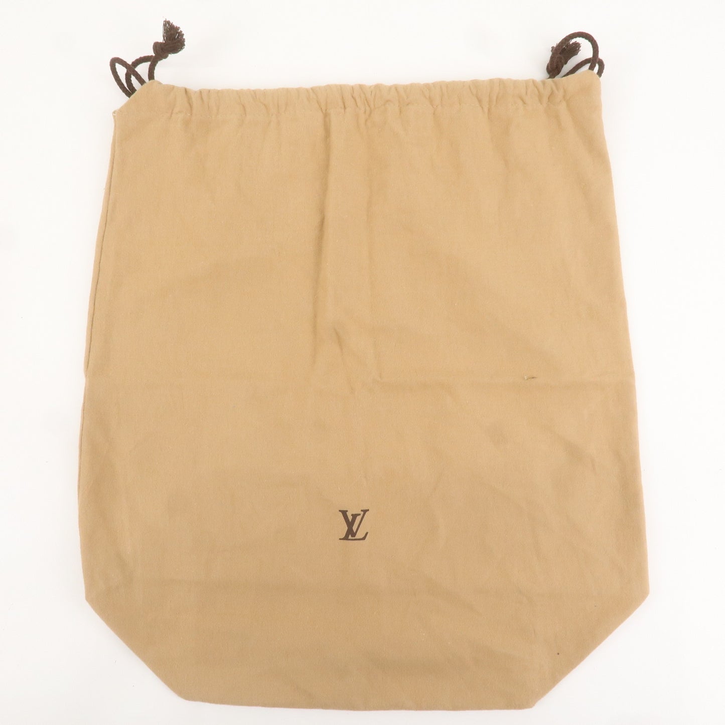 Louis Vuitton Set of 8 Dust Bag Drawstring Style Beige Brown