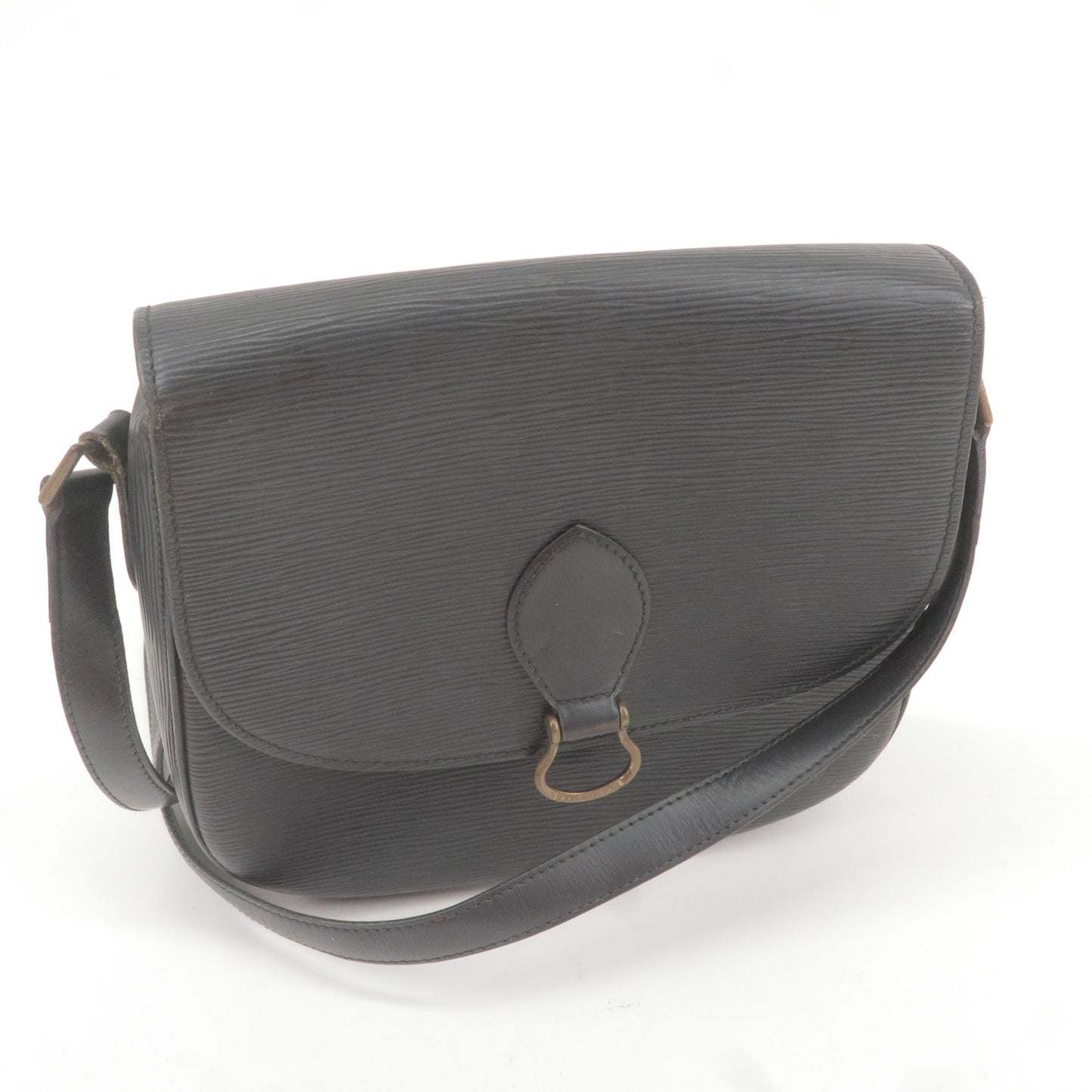 Louis Vuitton Epi Saint Cloud Shoulder Bag Black Noir M52196
