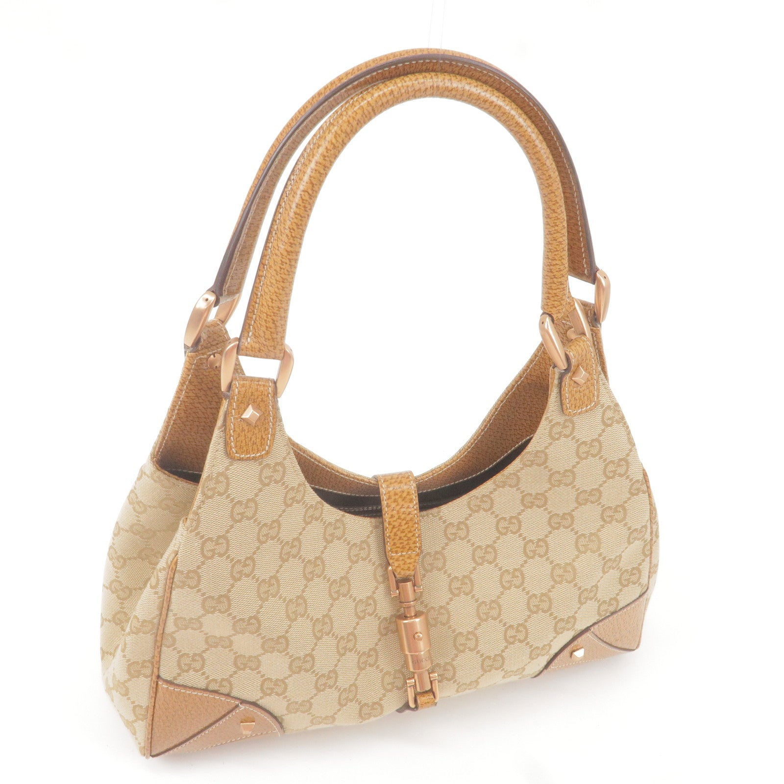 Gucci Jackie Bag in Light Yellow / Beige Leather -  Hong Kong