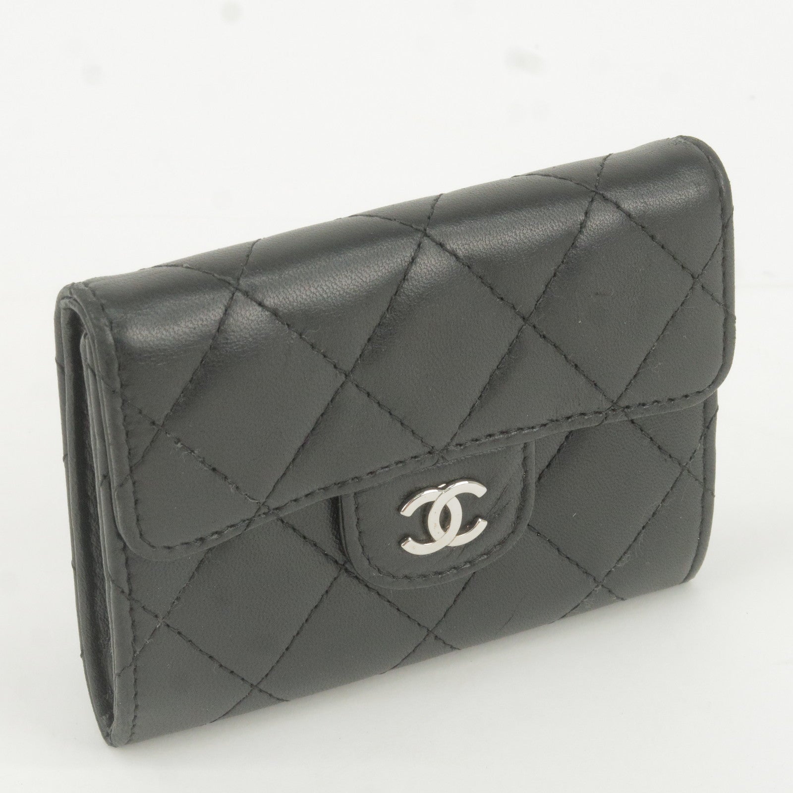 Chanel Wallet Compact Mini Matelasse Orange Size 10.5x9cm Free Shipping