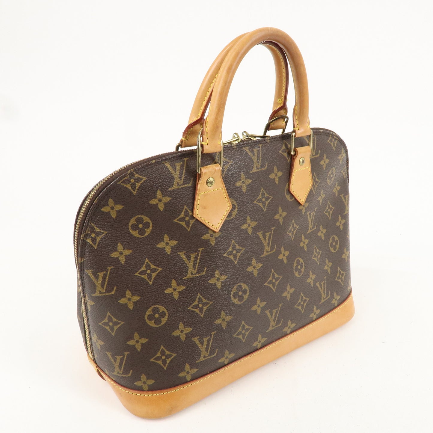 Louis Vuitton Monogram Alma Hand Bag Brown M51130