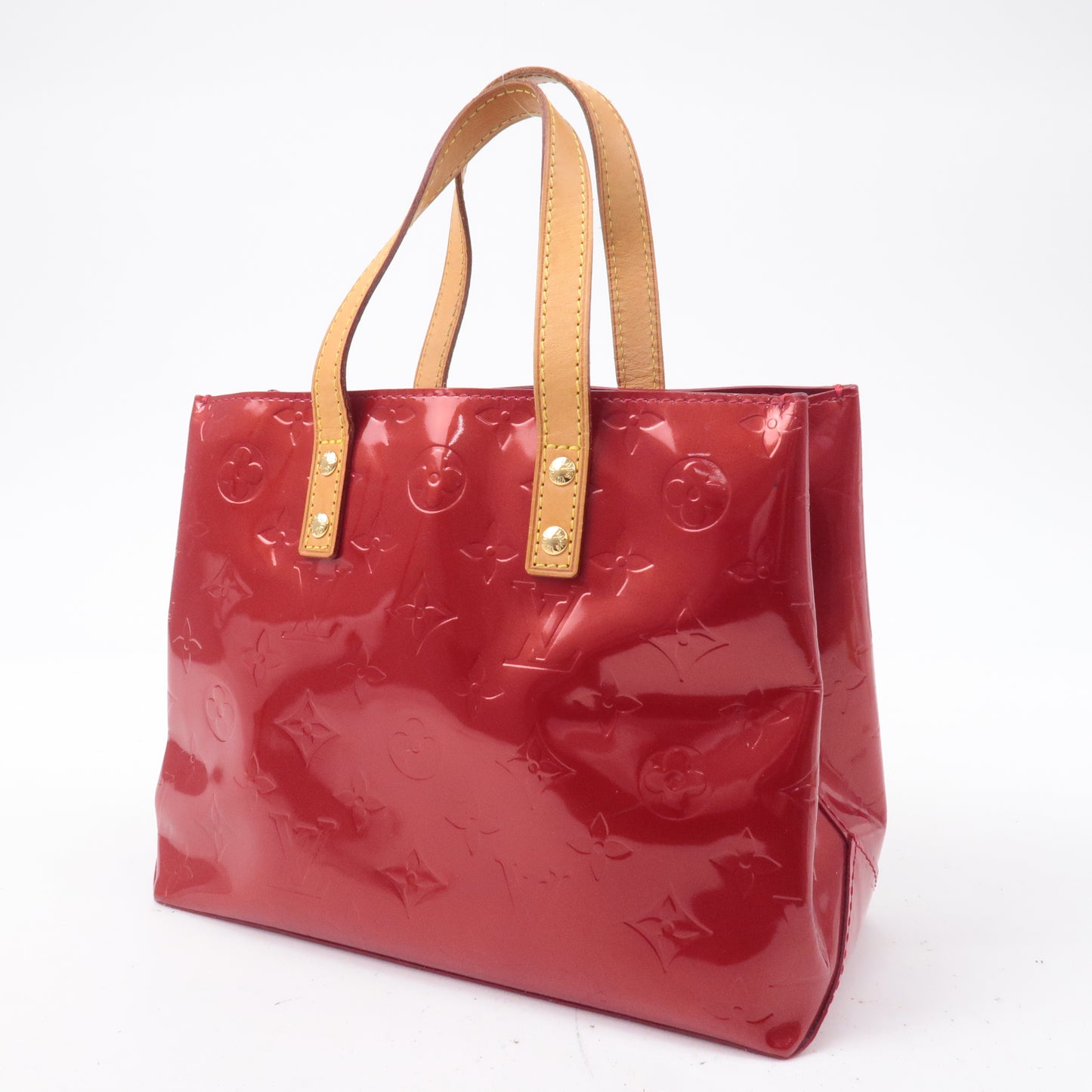 Louis Vuitton Monogram Vernis Lead PM Hand Bag Red M91990