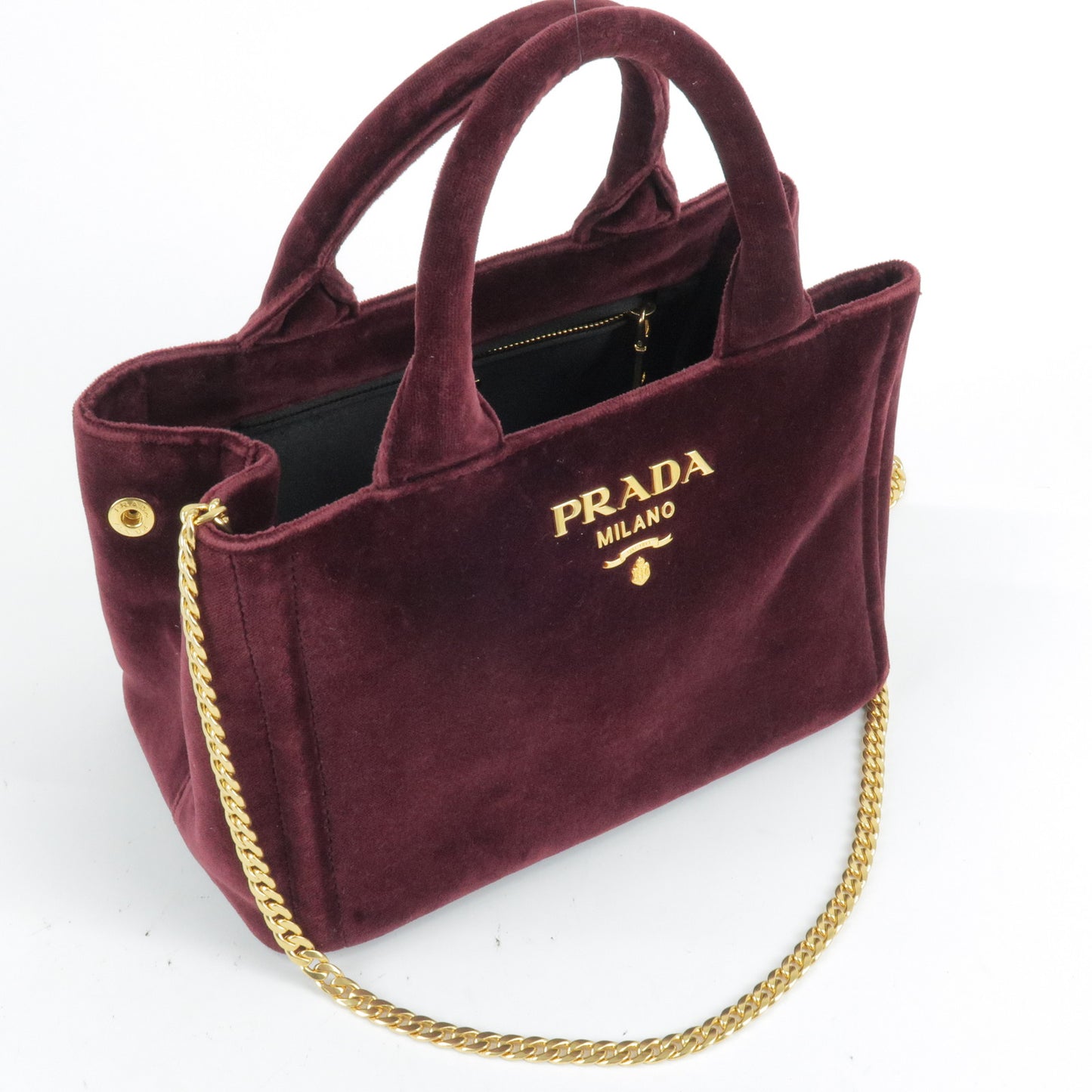 Prada Velour Canapa Mini 2Way Hand Bag Shoulder Bag 1BA038