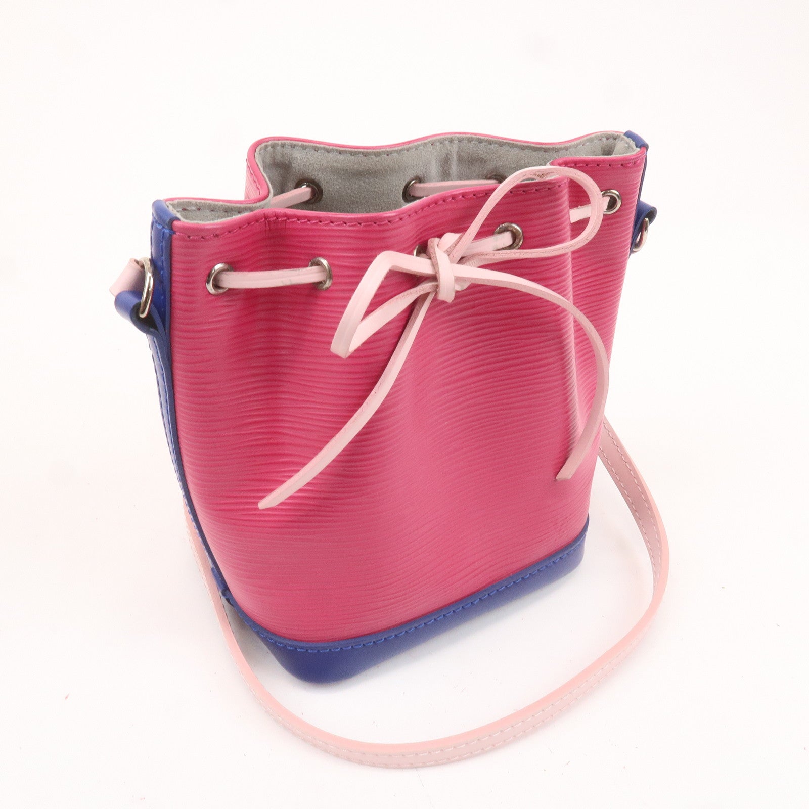 Louis Vuitton Epi Nano Noe Shoulder Bag Pink Blue M42502