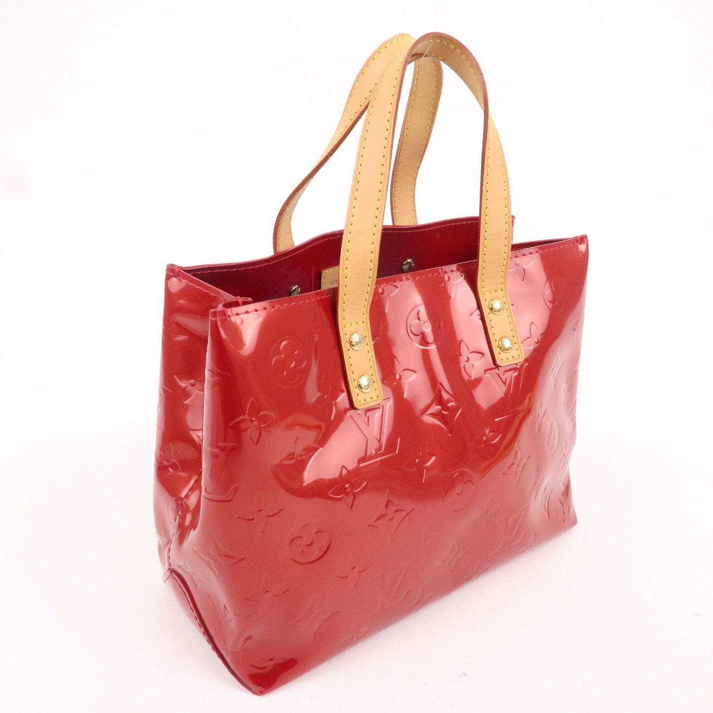 Louis Vuitton Monogram Vernis Lead PM Hand Bag Red M91990