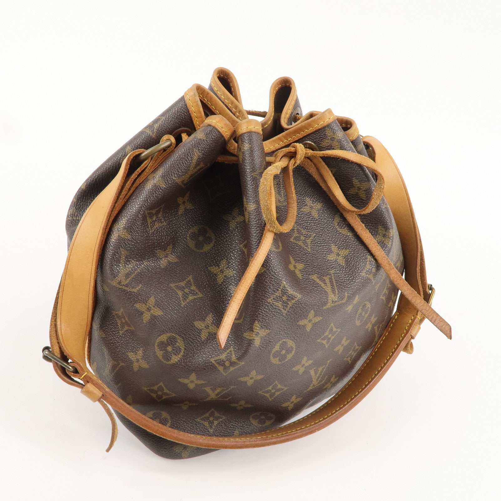 Louis Vuitton Monogram Petit Noe Shoulder Bag Brown M42226