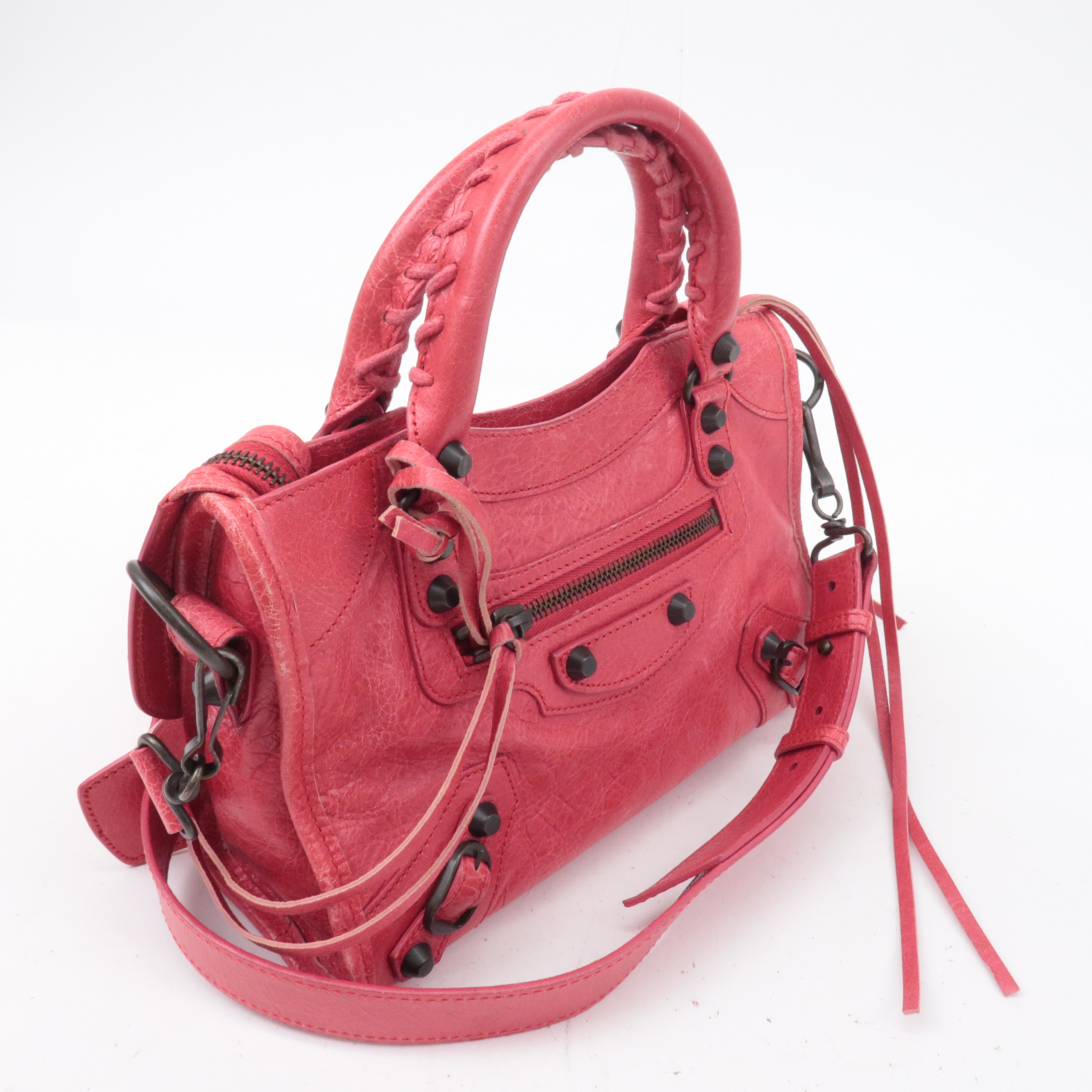 Balenciaga city bag discount red