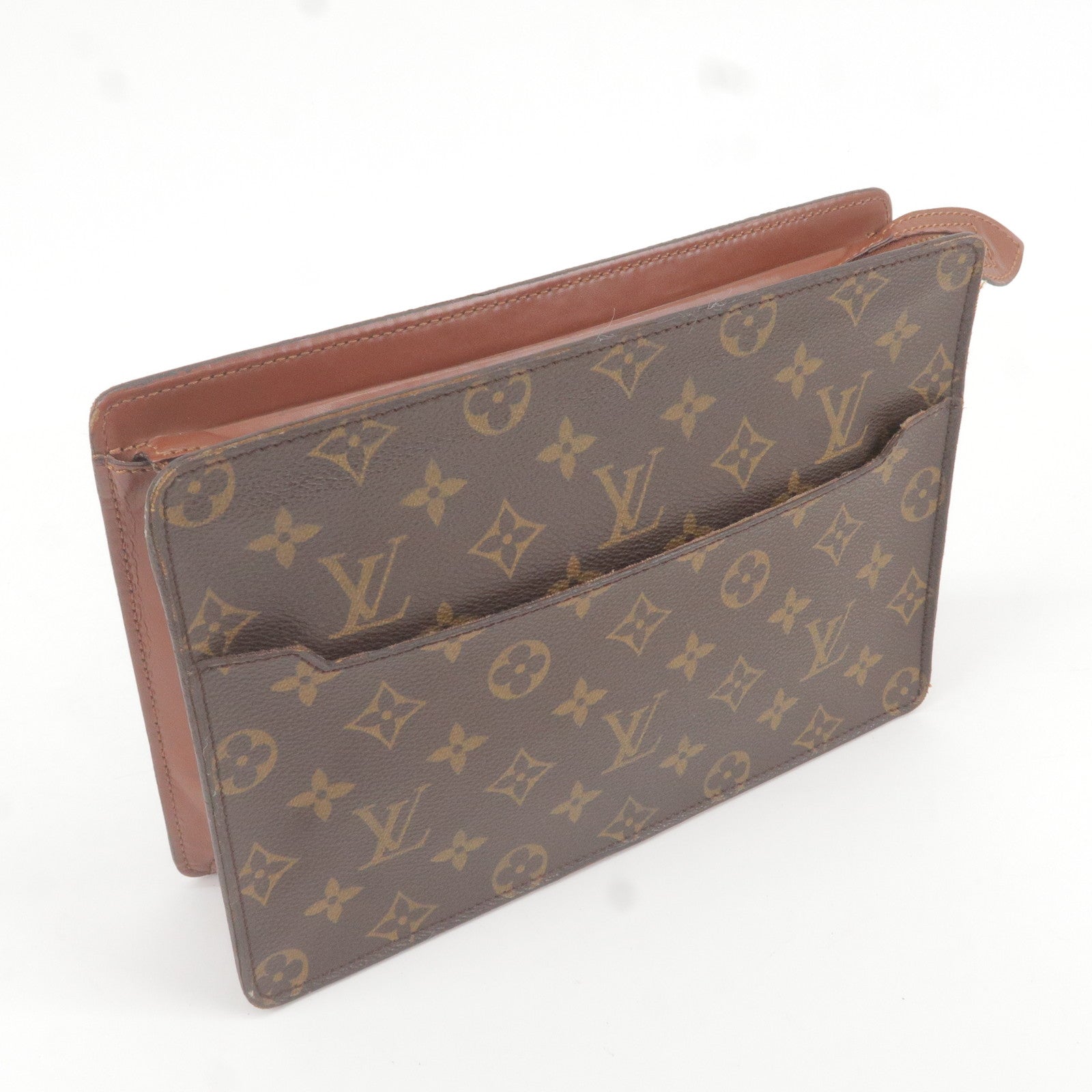 Louis-Vuitton-Monogram-Pochette-Homme-Clutch-Bag-Brown-M51795