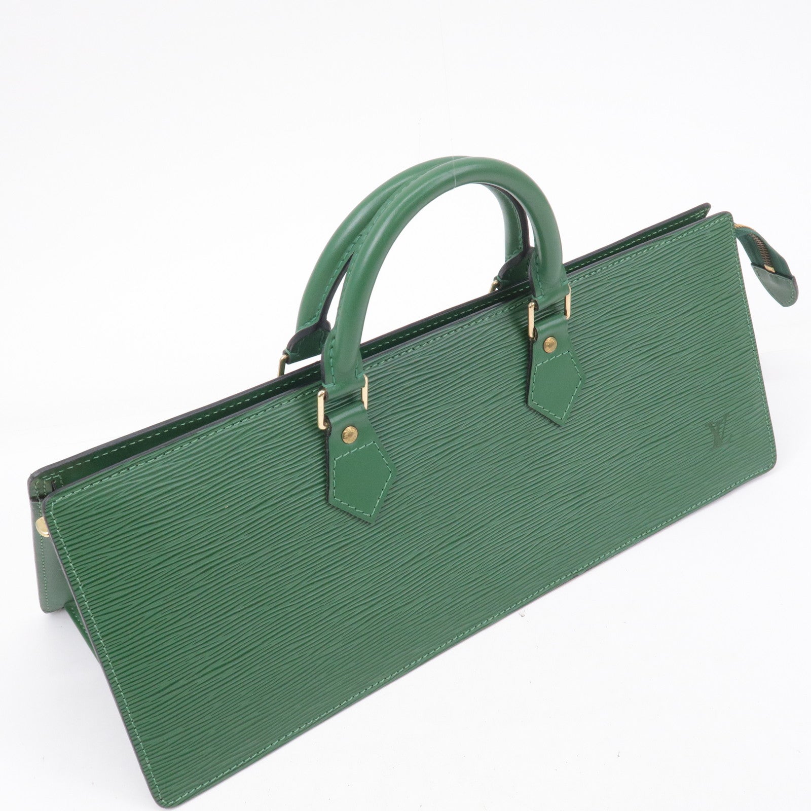Louis Vuitton Green Epi Leather Sac Triangle Bag.  Luxury
