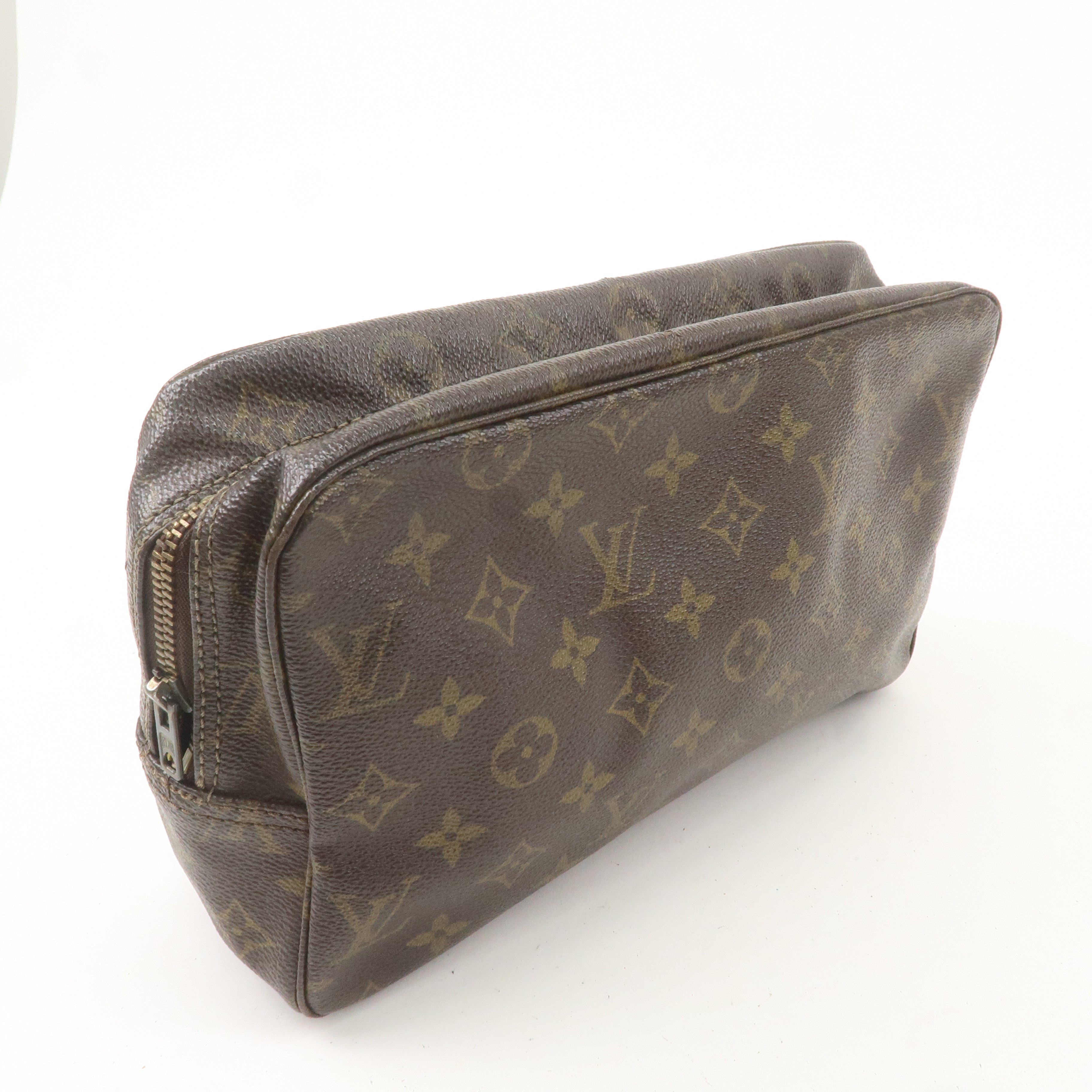 Louis Vuitton outlets Trousse Toiletry Pouch Monogram 28 Brown Clutch