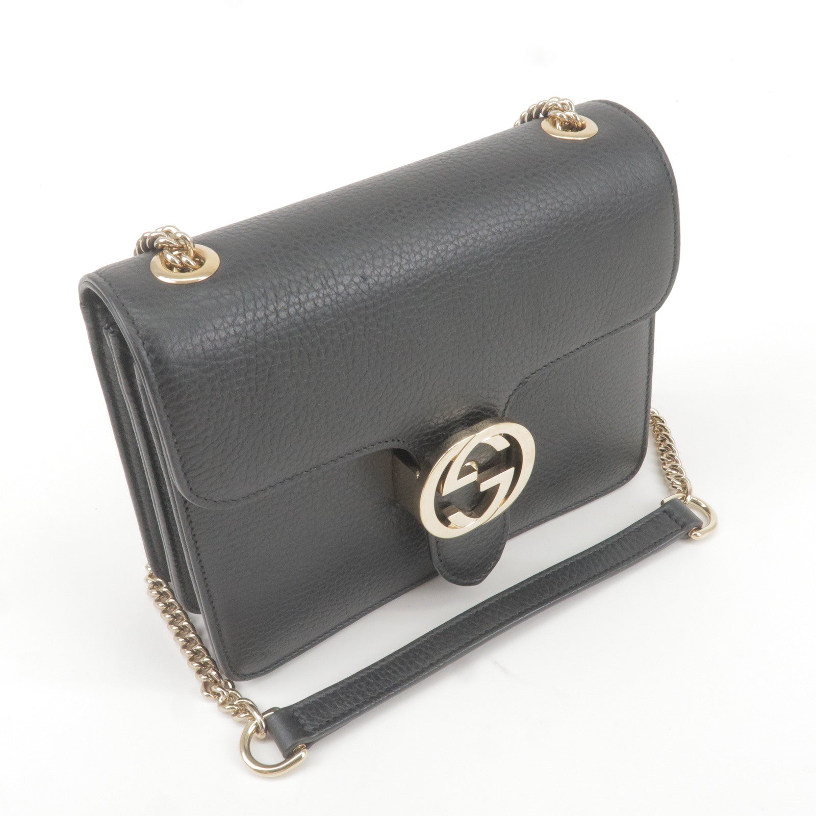 GUCCI-Interlocking-G-Leather-Chain-Shoulder-Bag-Black-510304 –  dct-ep_vintage luxury Store