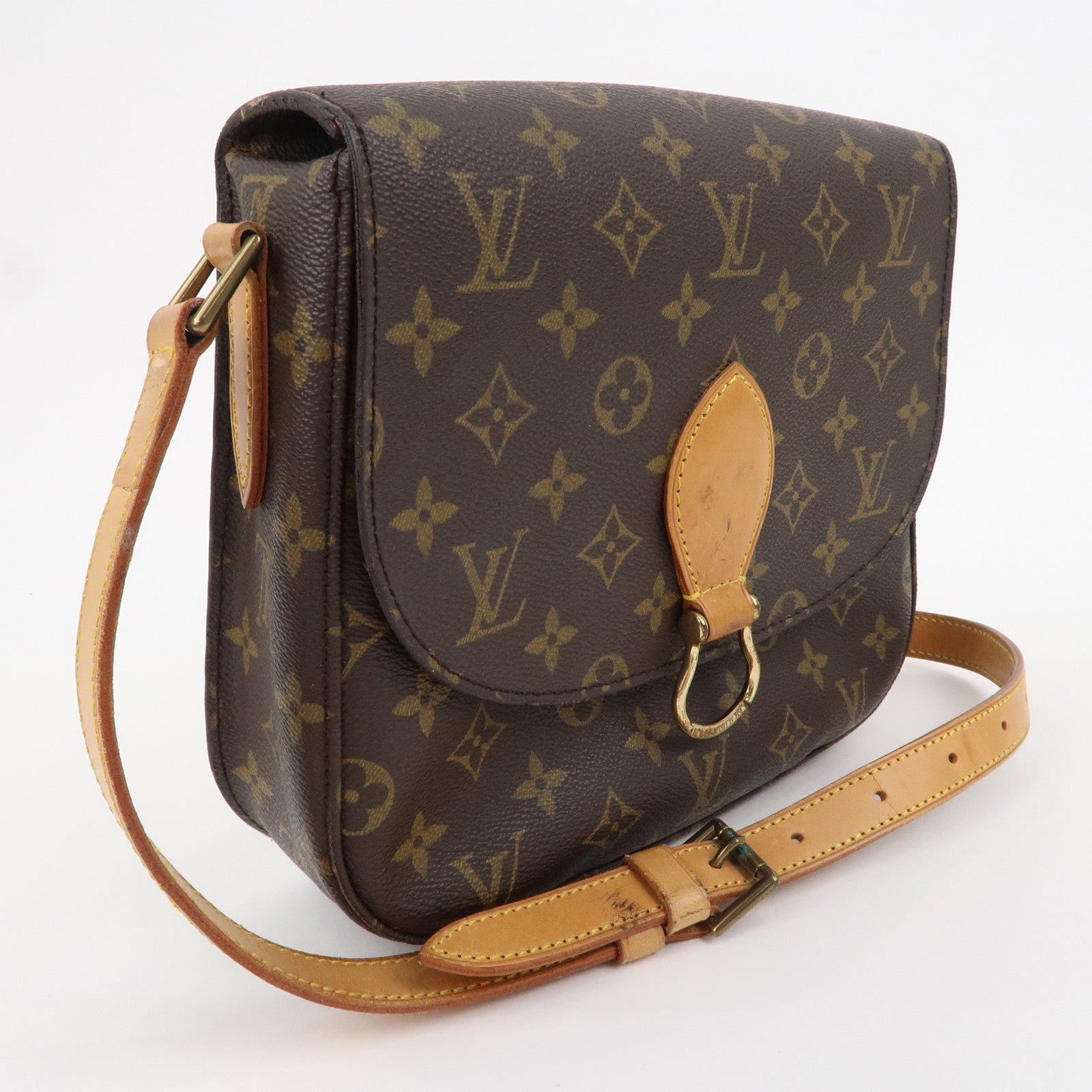 Louis+Vuitton+Saint+Cloud+Crossbody+Mini+Brown+Canvas+Leather+Monogram for  sale online