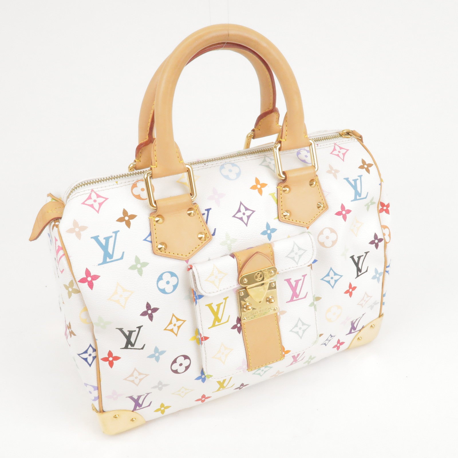 Louis Vuitton White Leather Monochrome Lockme Tote PM - Handbag | Pre-owned & Certified | used Second Hand | Unisex