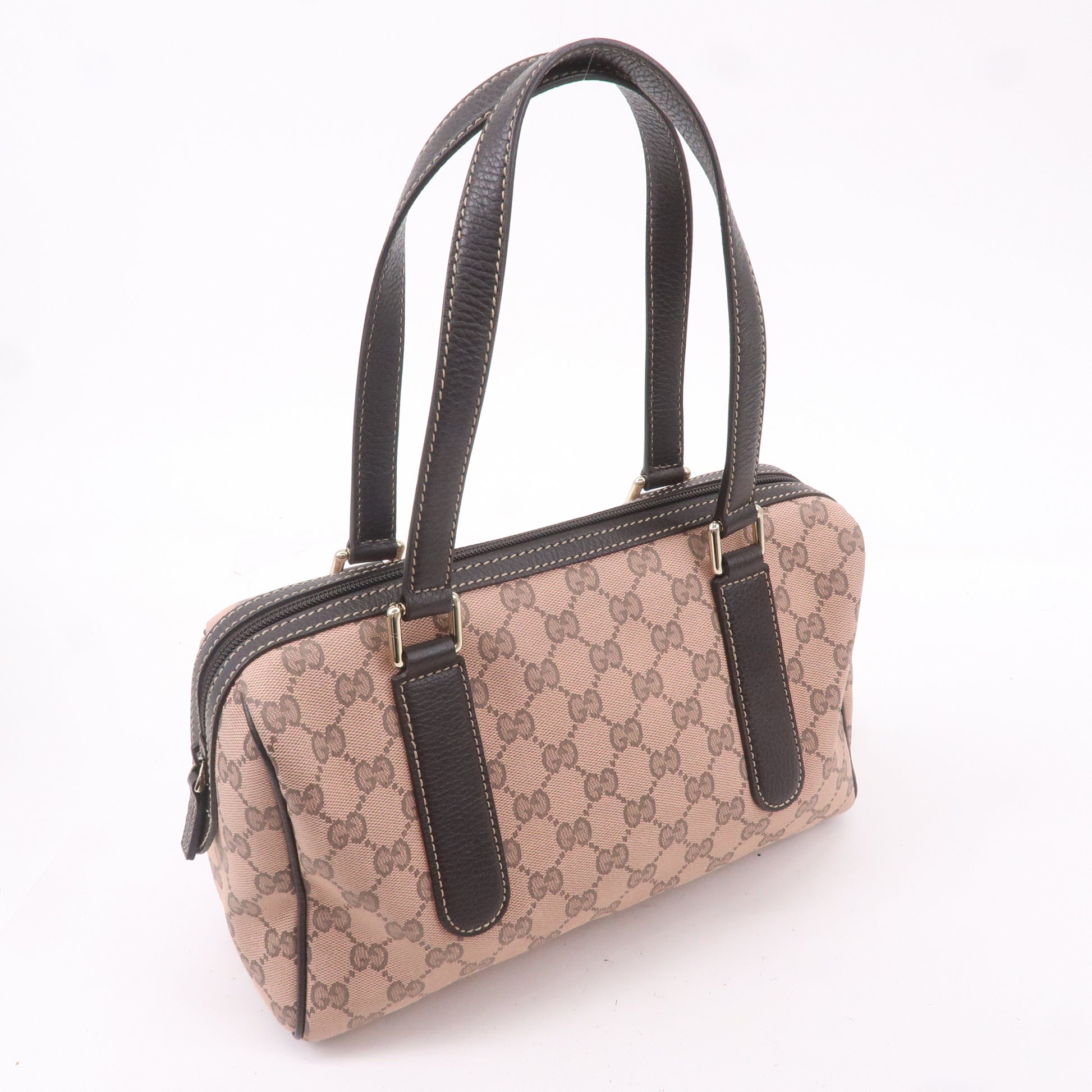 Authentic Gucci Vintage Web Boston Bag - MINT condition!, Luxury