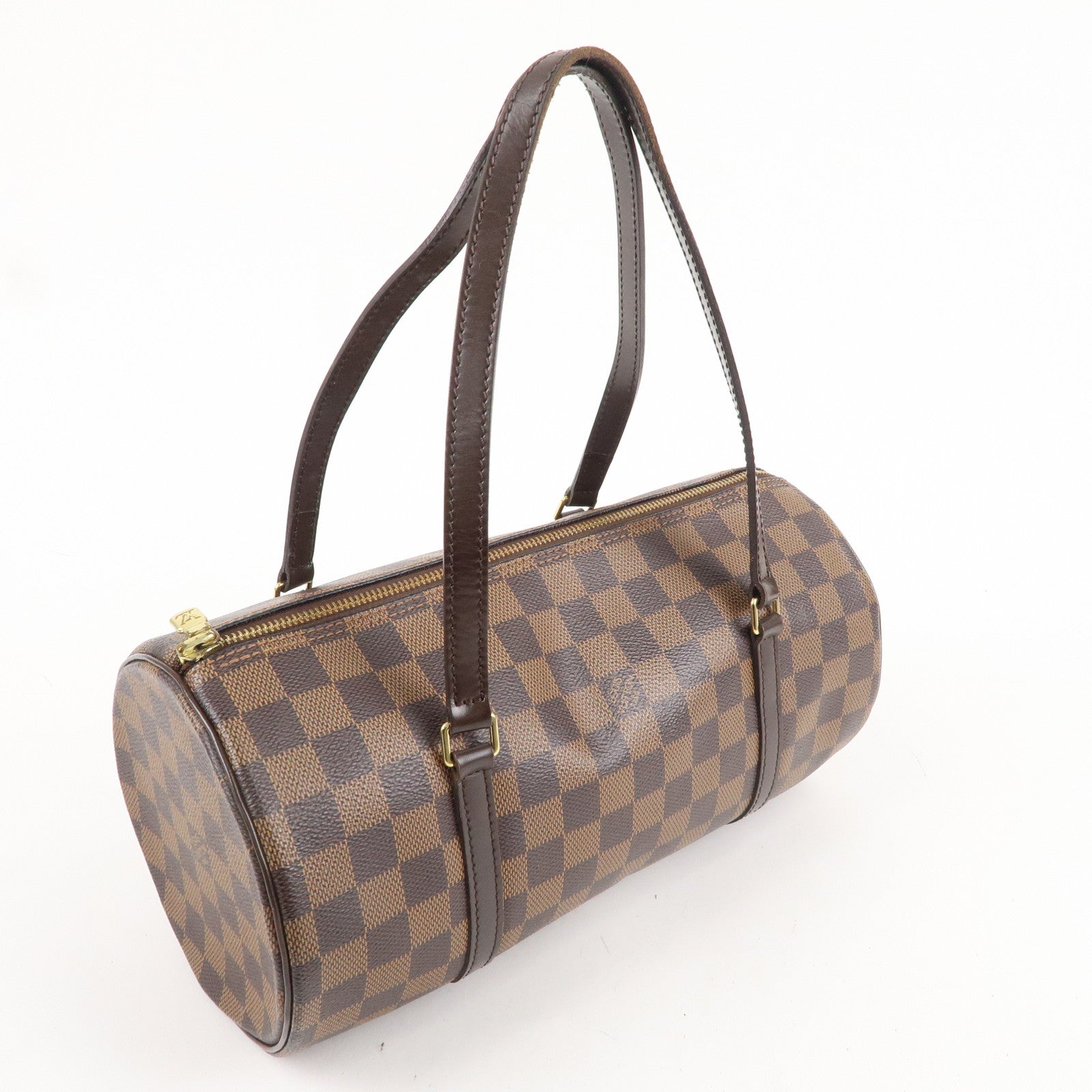 LOUIS VUITTON Louis Vuitton Papillon 30 N51303 Damier Brown Gold Metal  Fittings Handbag with Pouch Women's Ladies