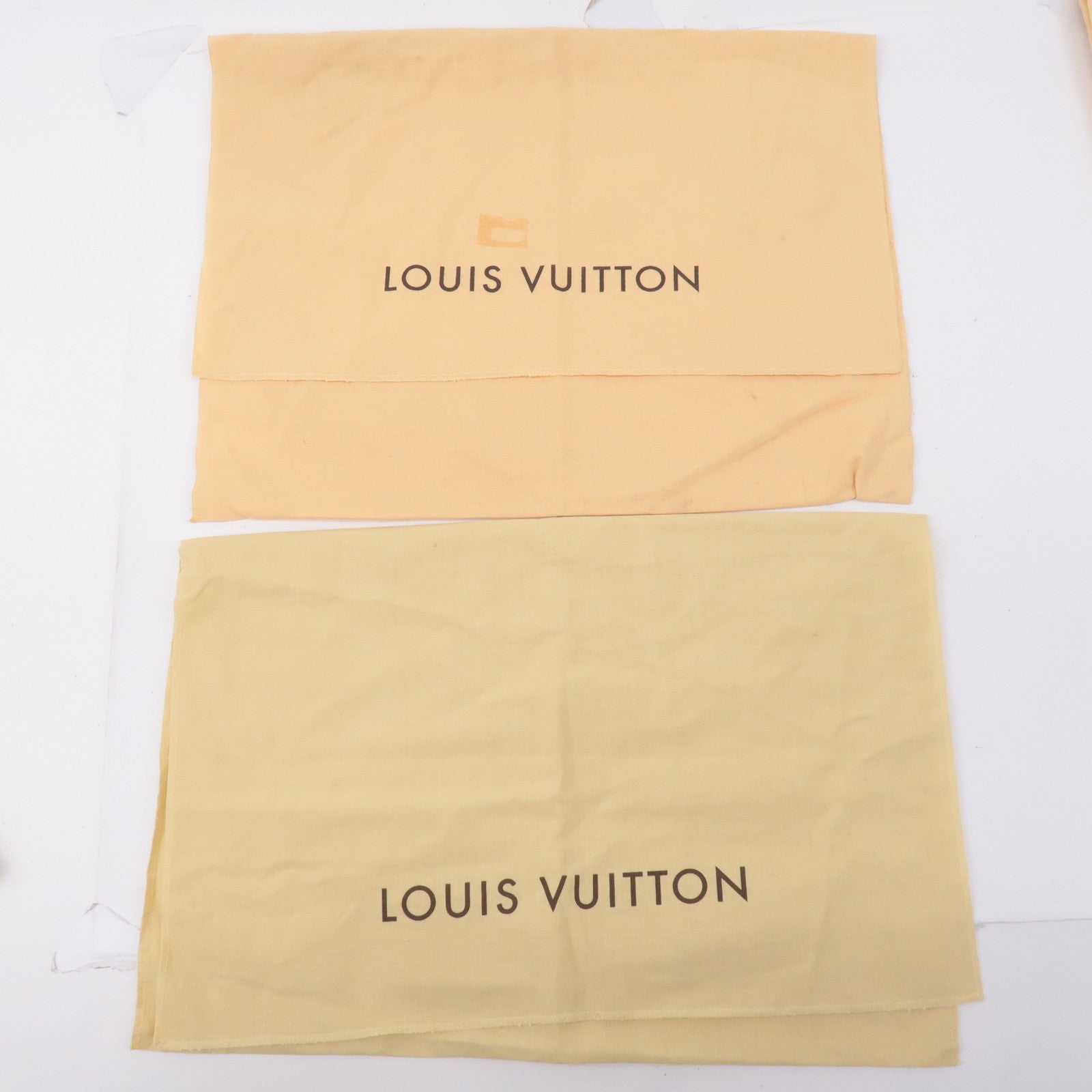 Louis Vuitton Set of 10 Dust Bag Flap Style Beige Brown