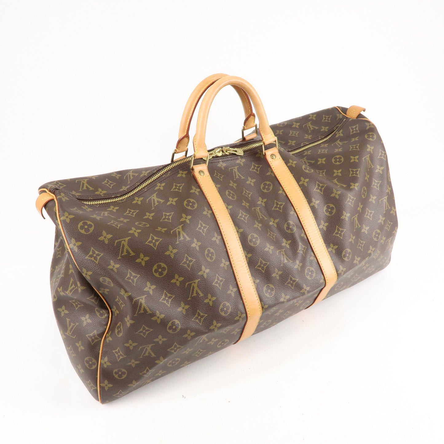 Louis Vuitton Monogram Keep All 60 Boston Bag Brown M41422